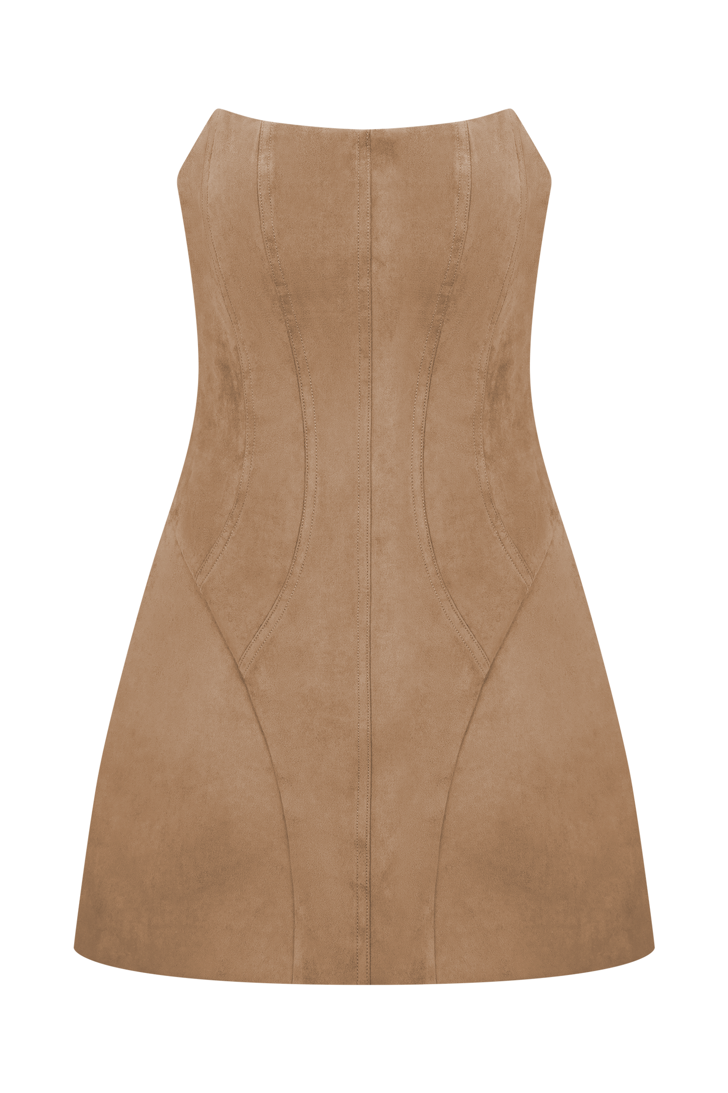 Andy Faux Suede Mini Dress - Camel