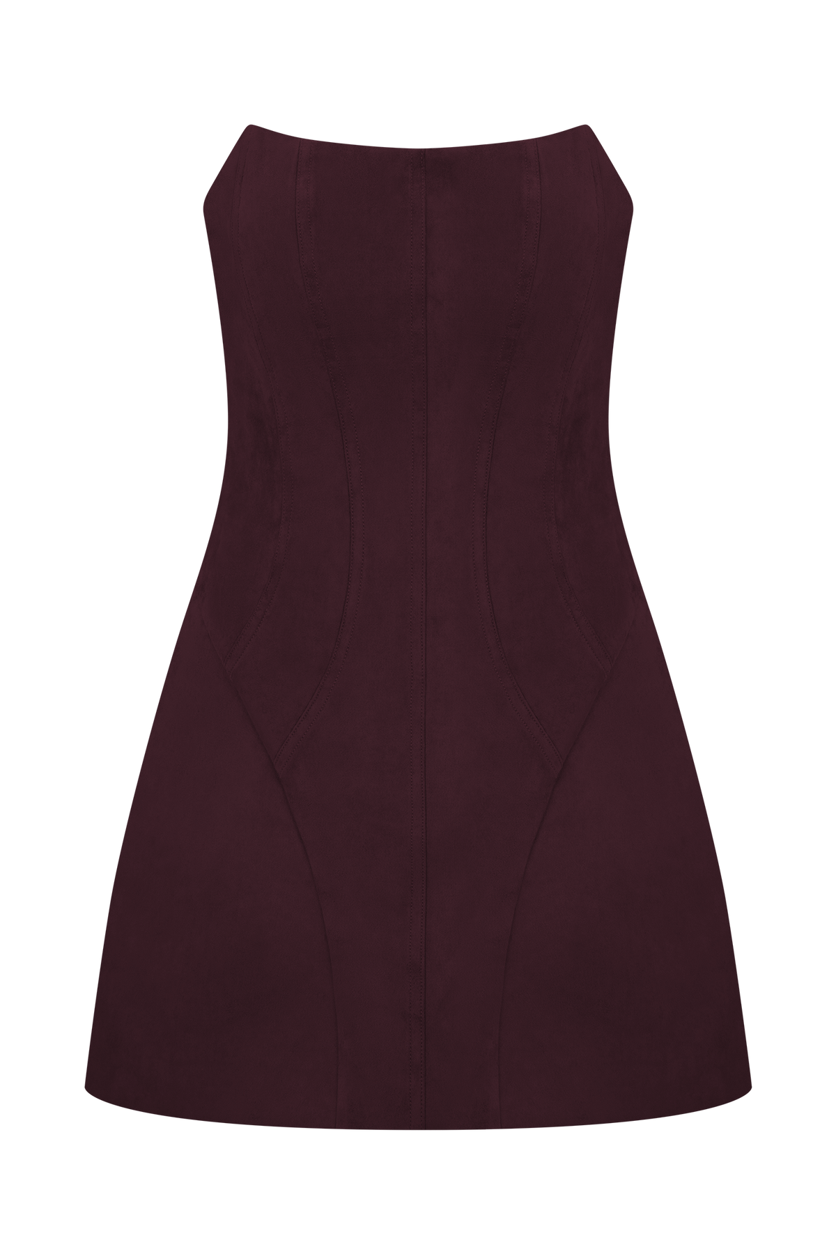 Andy Faux Suede Mini Dress - Wine