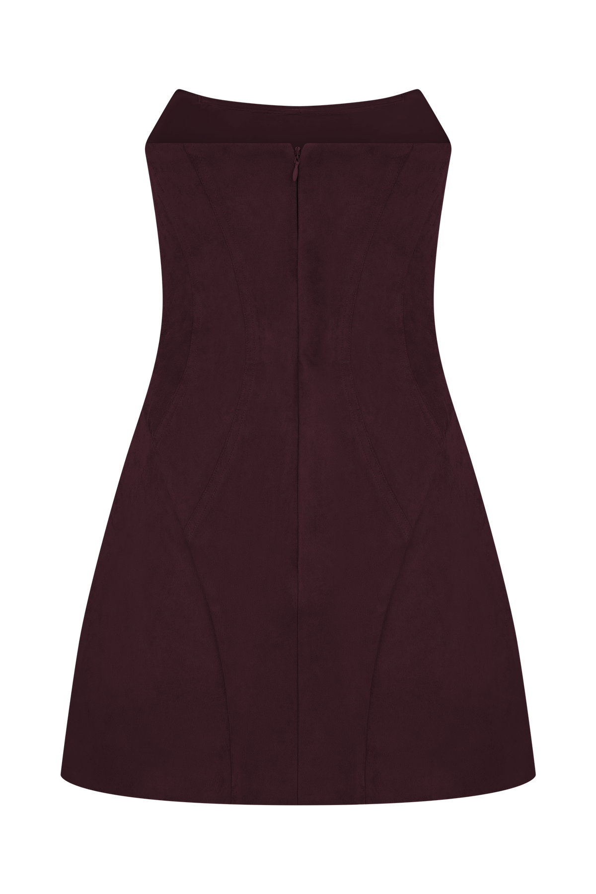 Andy Faux Suede Mini Dress - Wine