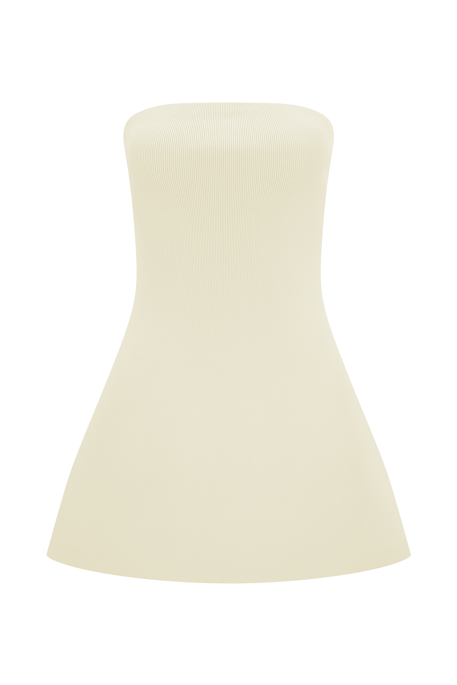 Anette Bandage Knit Strapless Top - Ivory #8