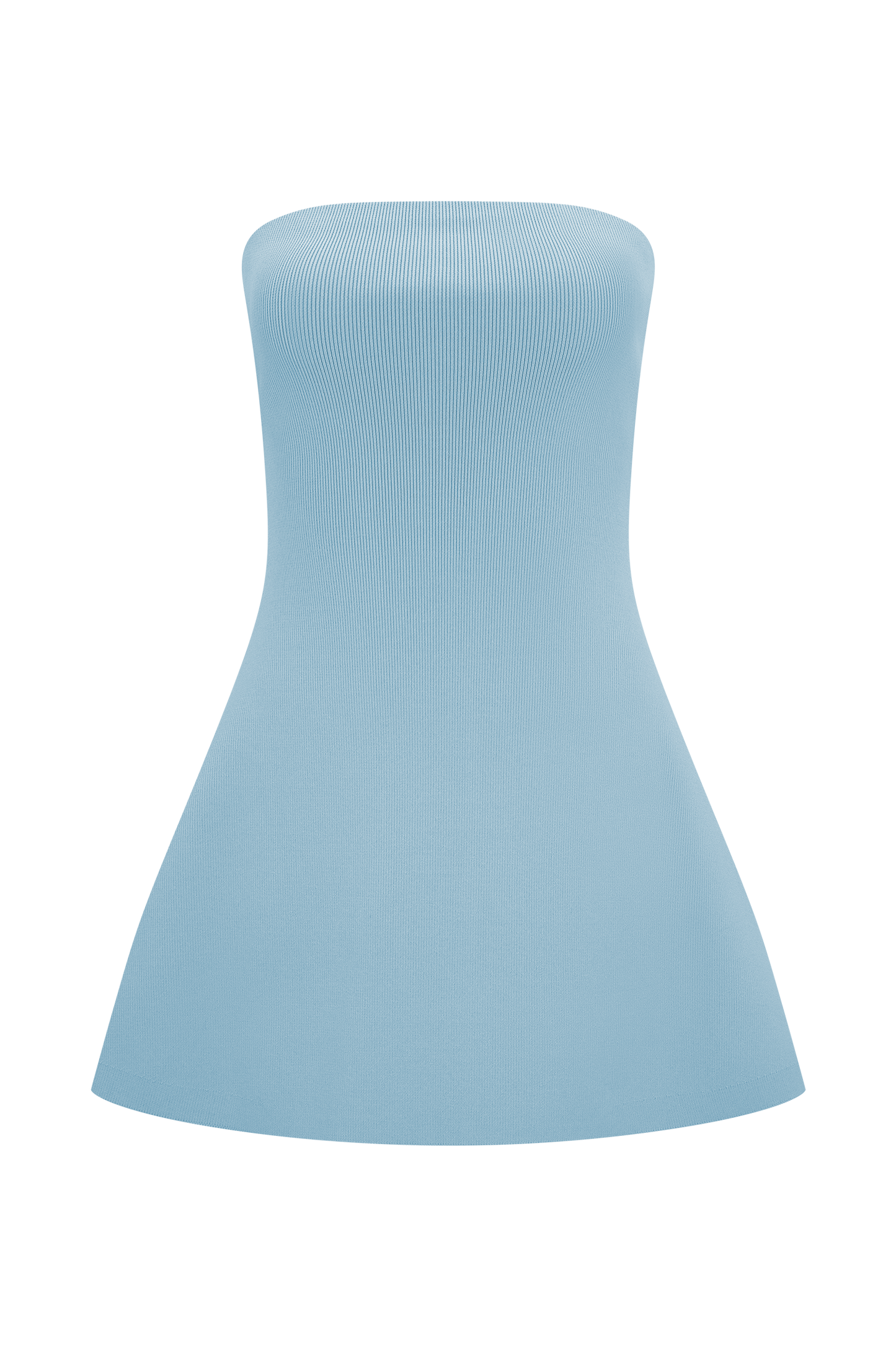 Anette Bandage Knit Strapless Top - Sky Blue