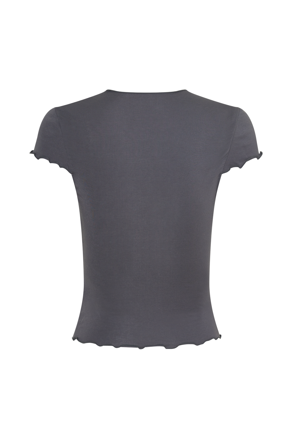 Anfie High Neck Top With Piping Detail - Grey