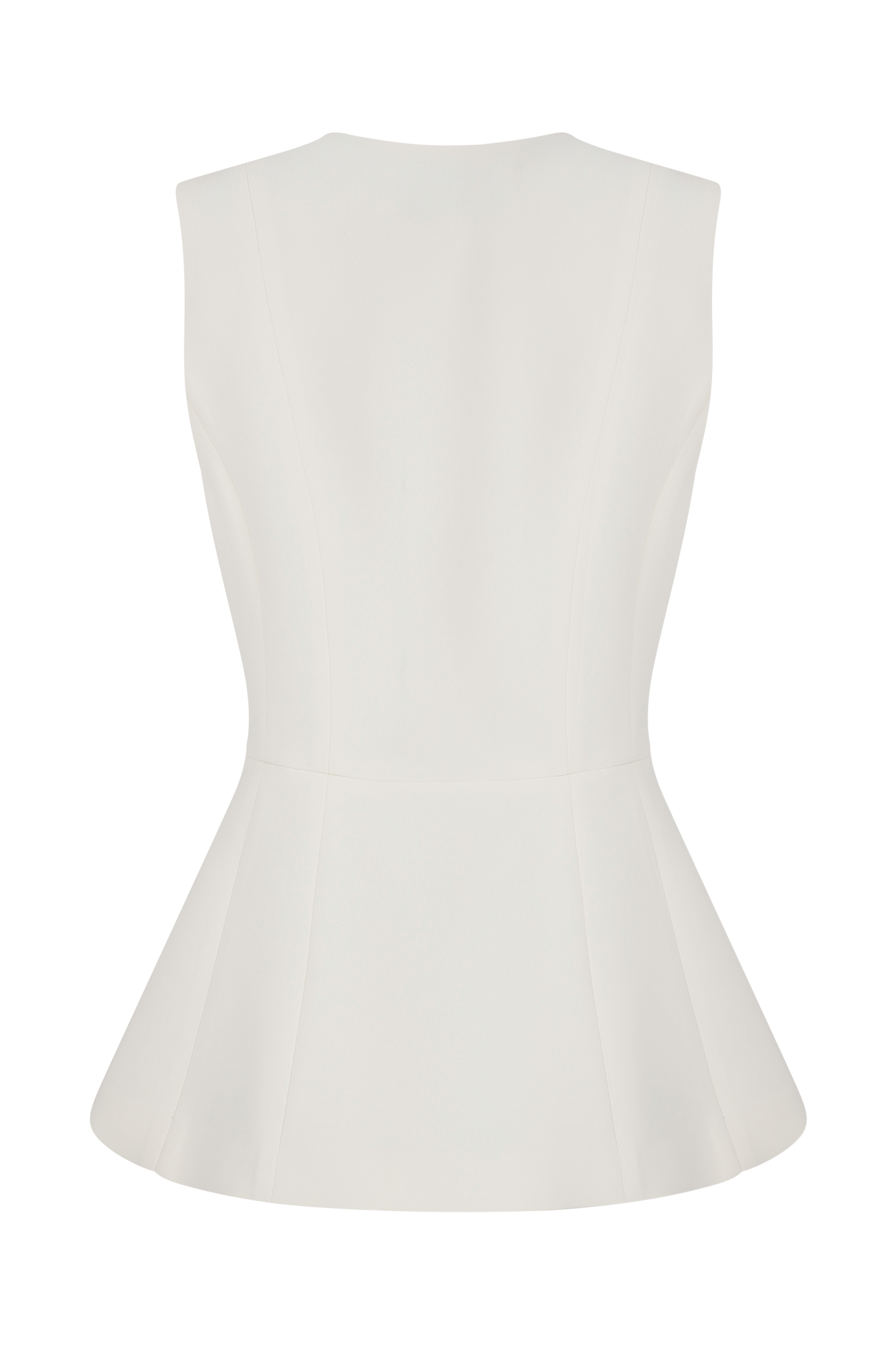 Angelie Suiting Vest Top - Ivory