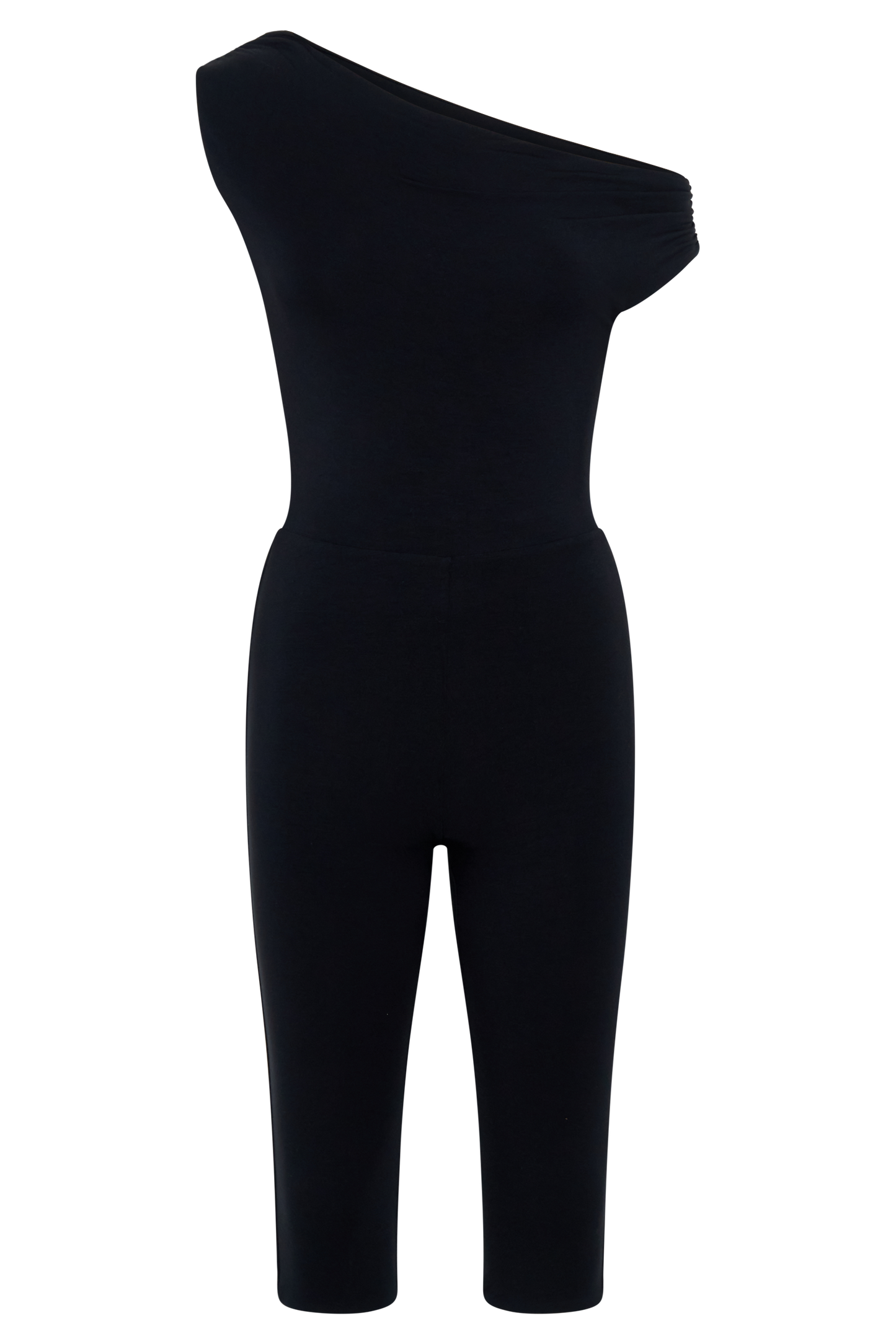 Anh One Shoulder Modal Jumpsuit - Black
