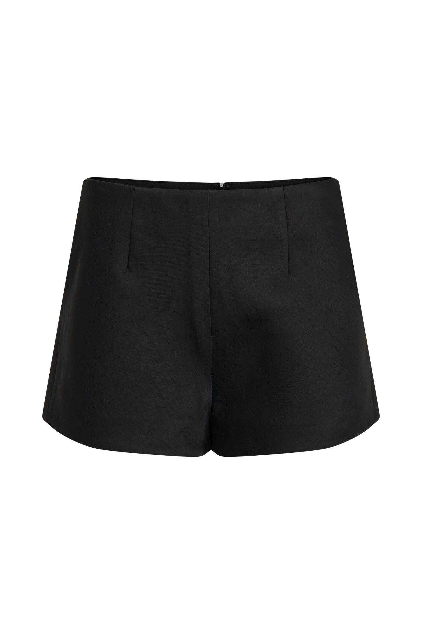 Anne Satin Mini Short - Black