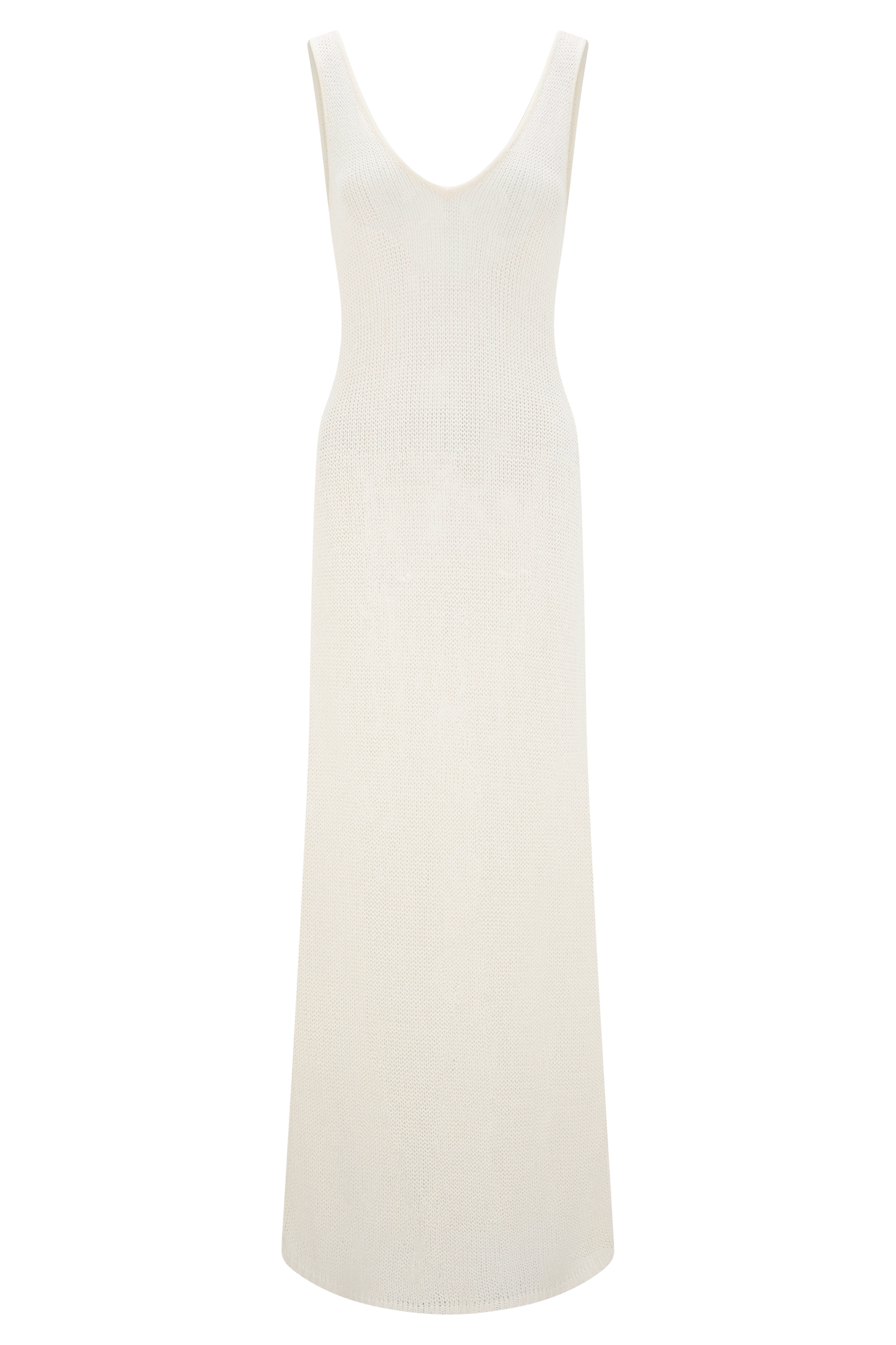 Ari Tape Yarn Knit Maxi Dress - White