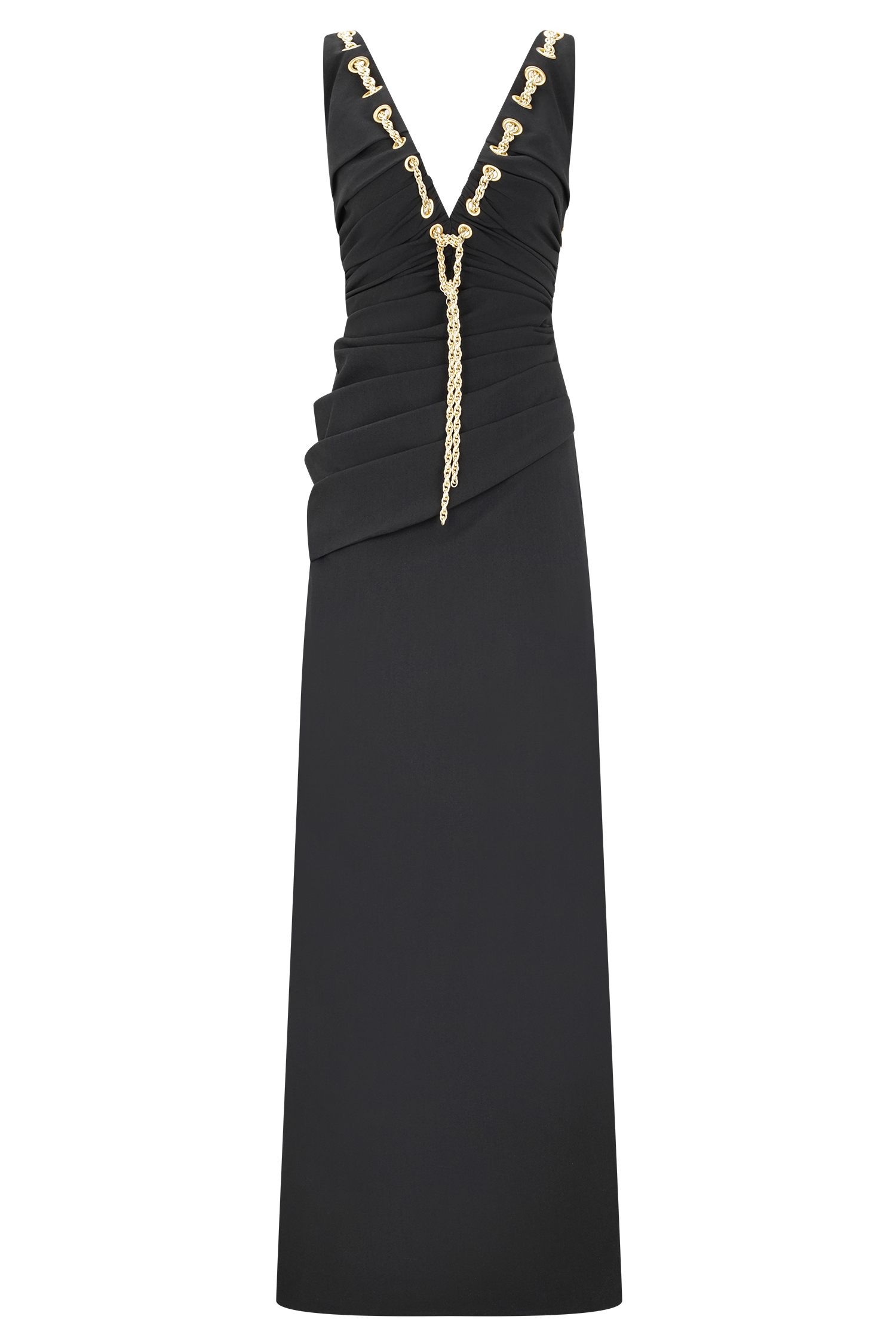 Axton Low Neck Maxi Dress - Black #7
