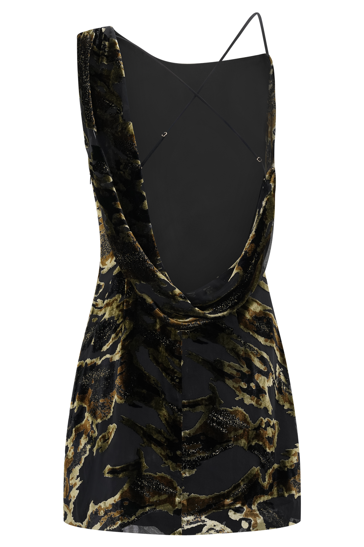 Ayana Cross Back Mini Dress - Velvet Burnout