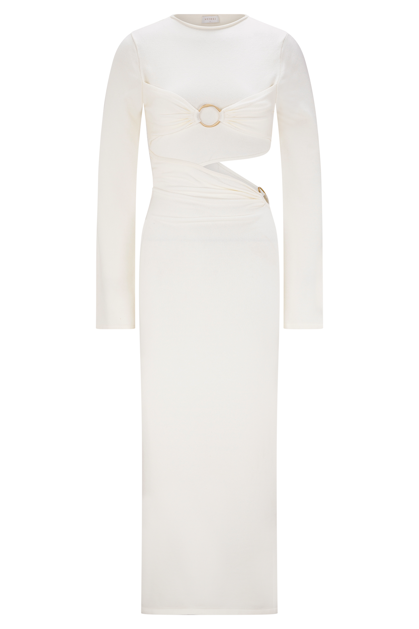 Azariah Long Sleeve Knit Midi Dress - Ivory
