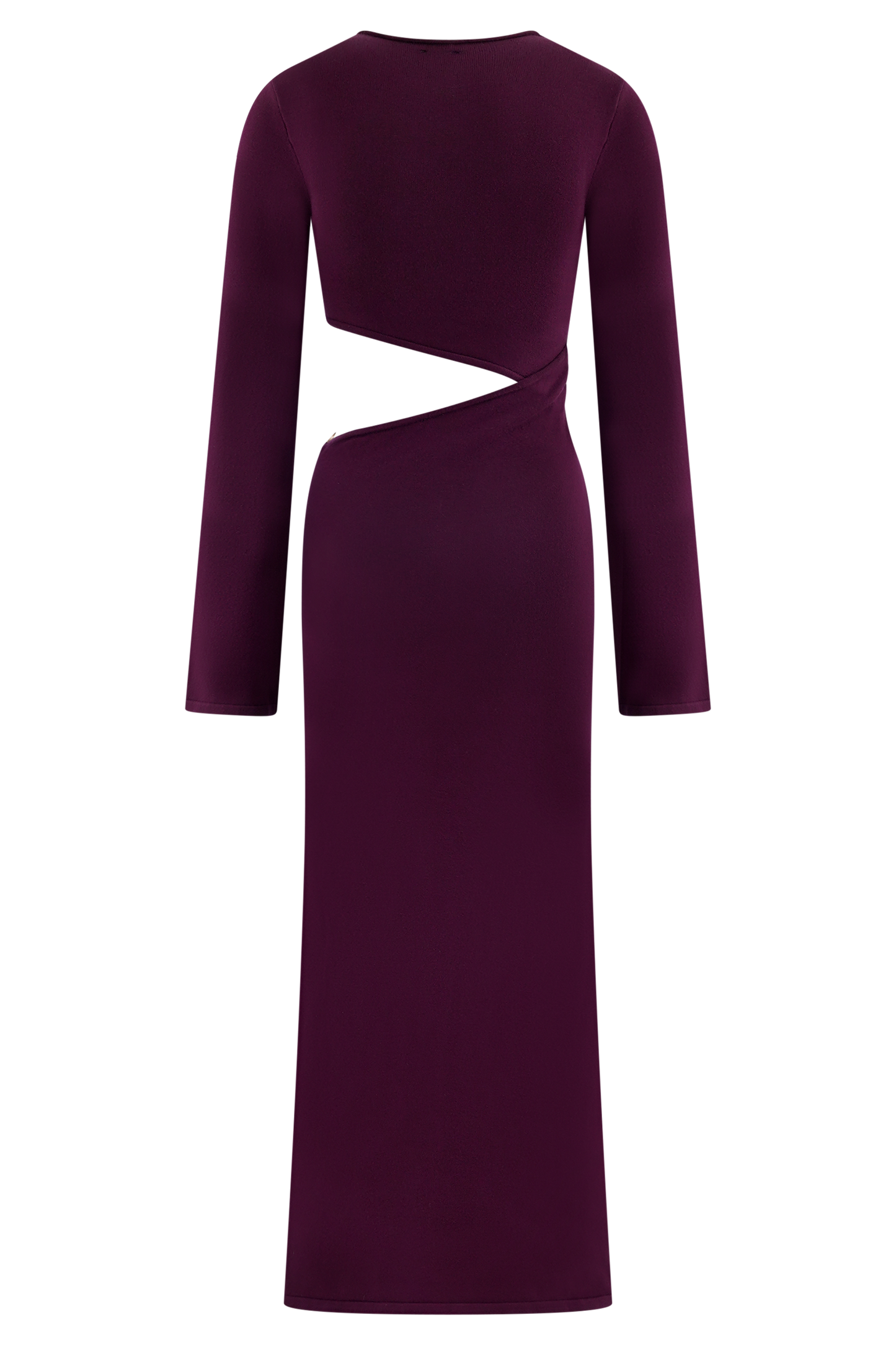 Azariah Long Sleeve Knit Midi Dress - Plum