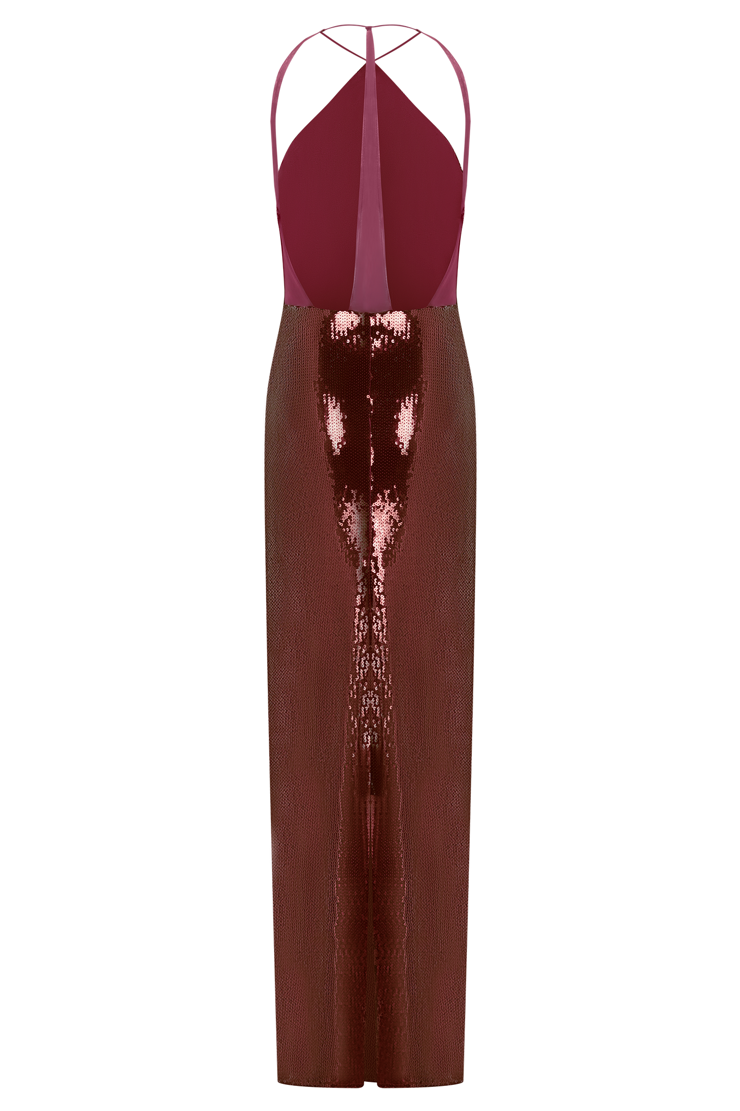 Baldwin Sequin Cut Out Maxi Dress - Mahogany
