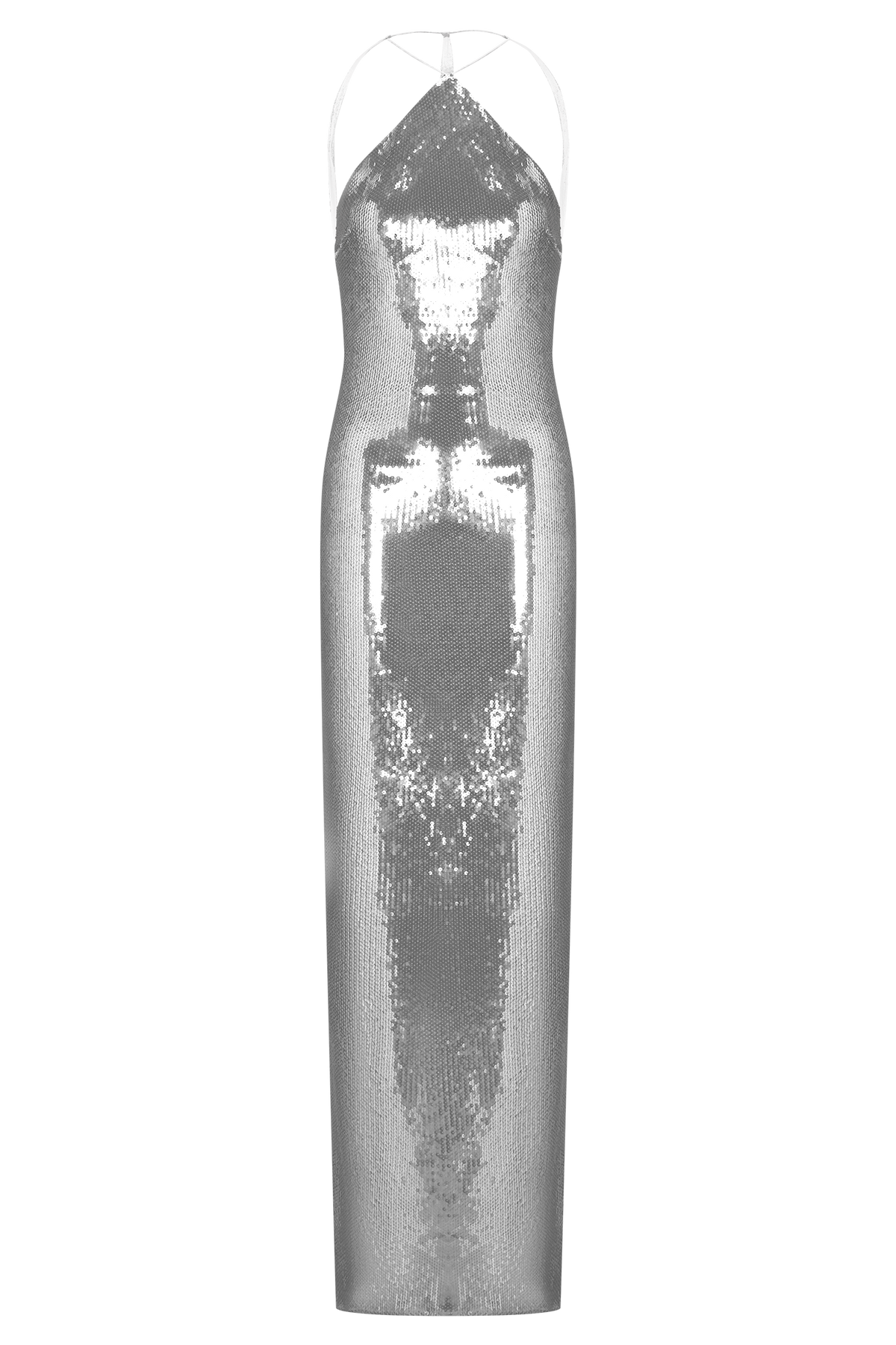 Baldwin Sequin Cut Out Maxi Dress - Silver