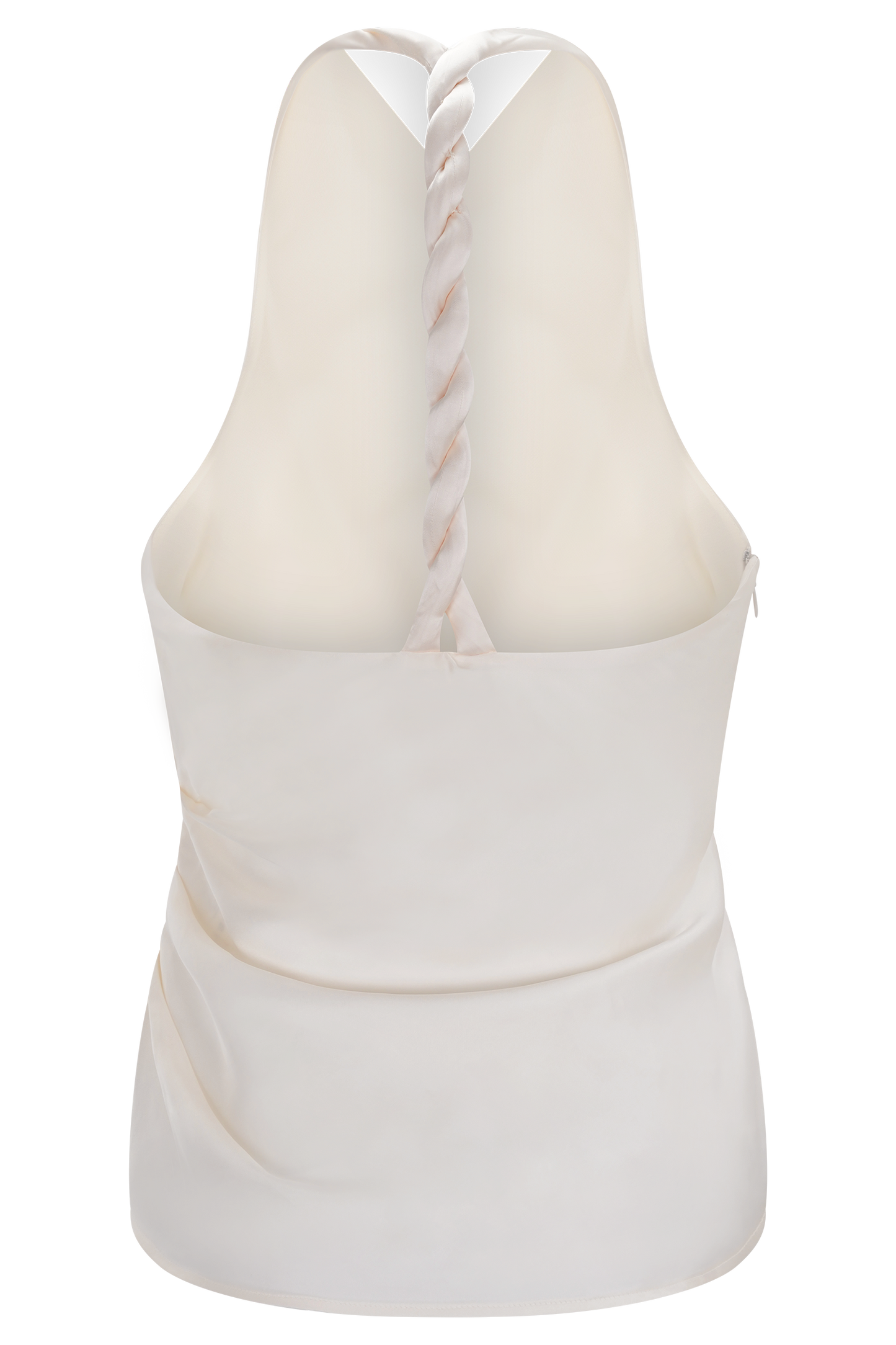 Bianca Satin Halter Top - Ivory