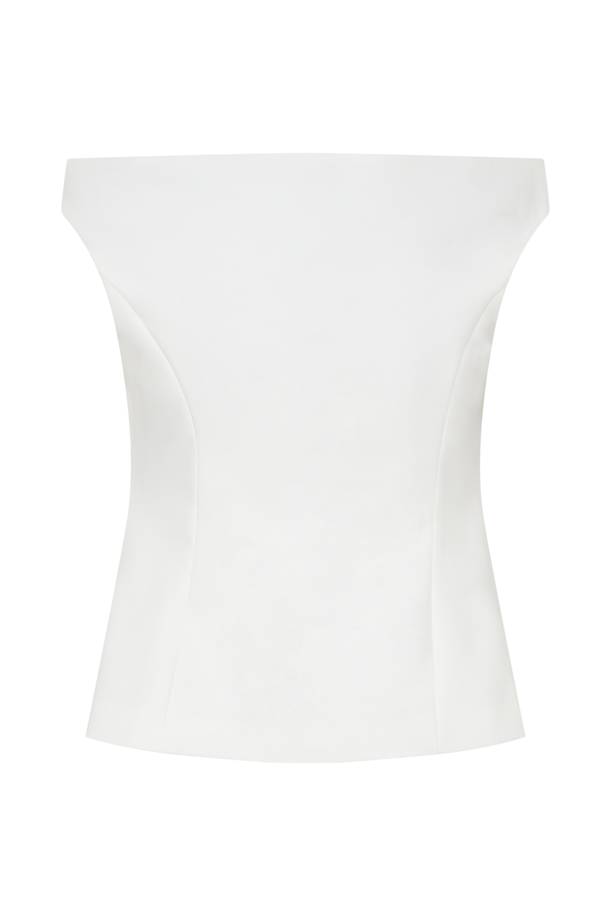 Billie Off Shoulder Sleeveless Button Top - White