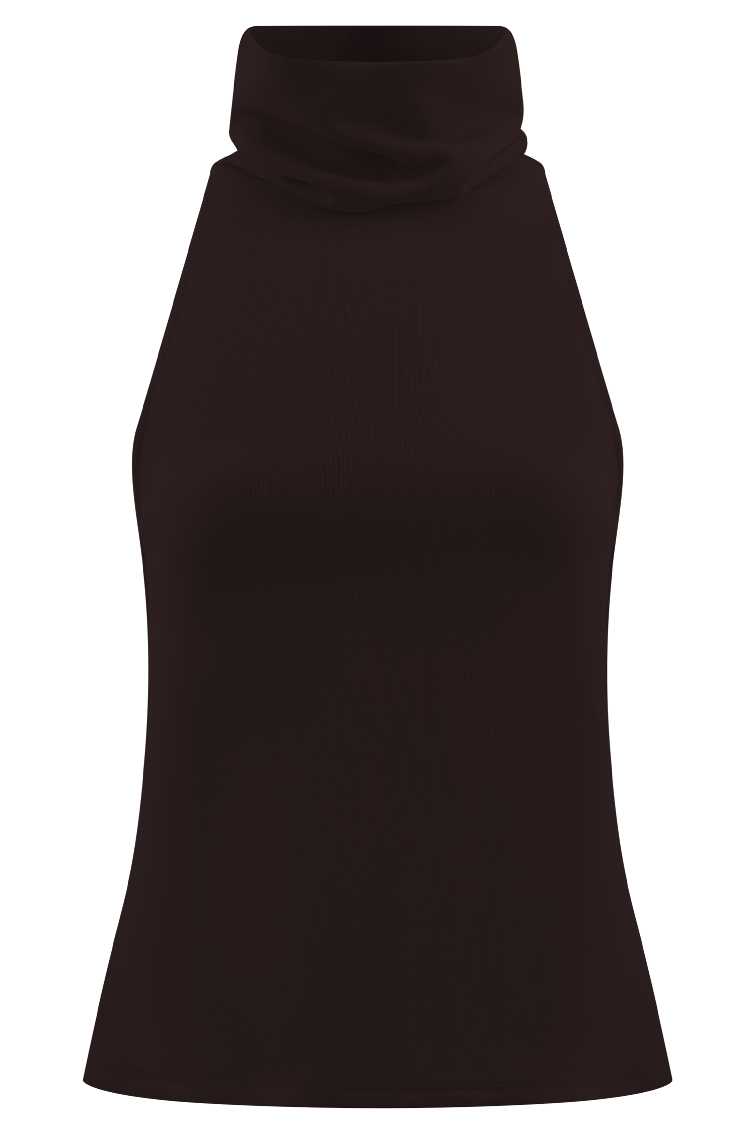 Birdie High Neck Sleeveless Top - Chocolate #7