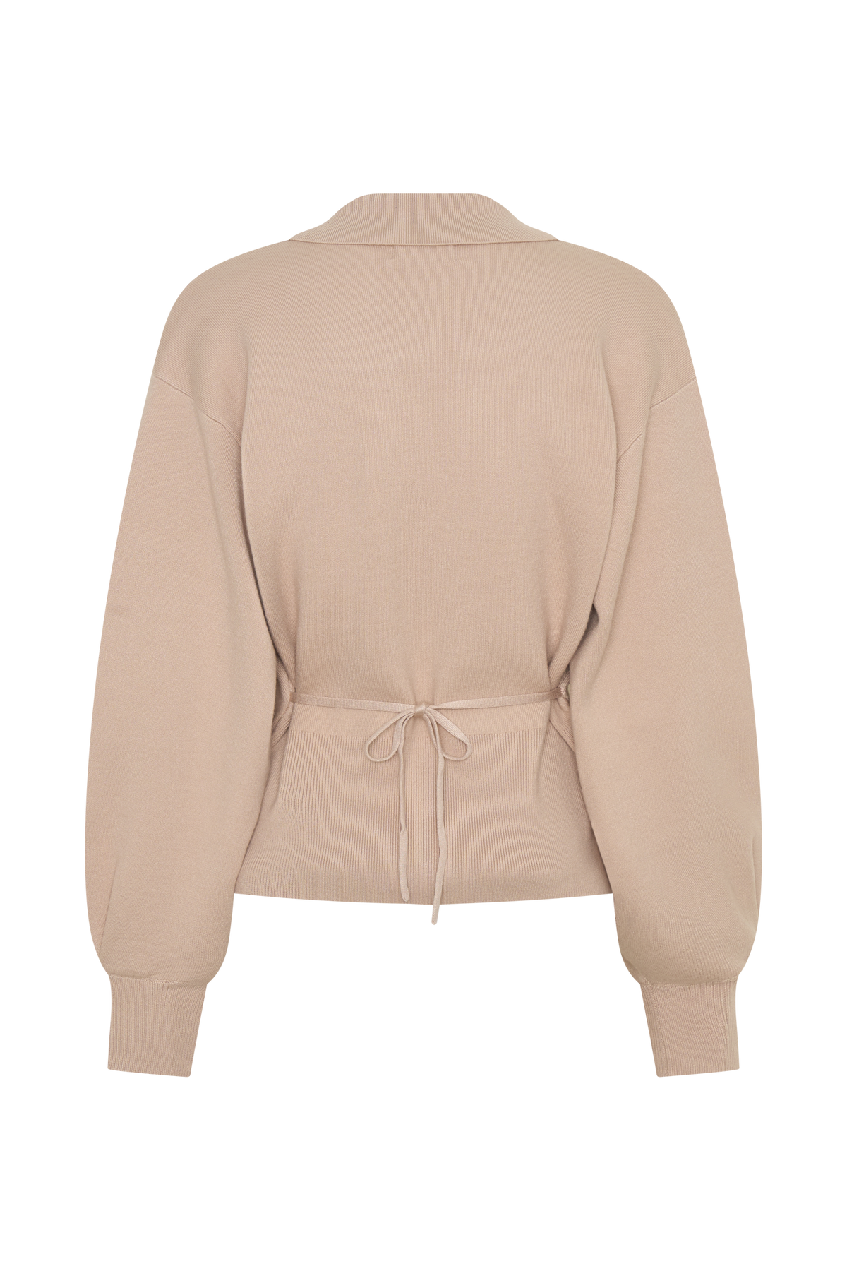 Blaine Knit Blouson Sleeve Cardigan - Oat Marle