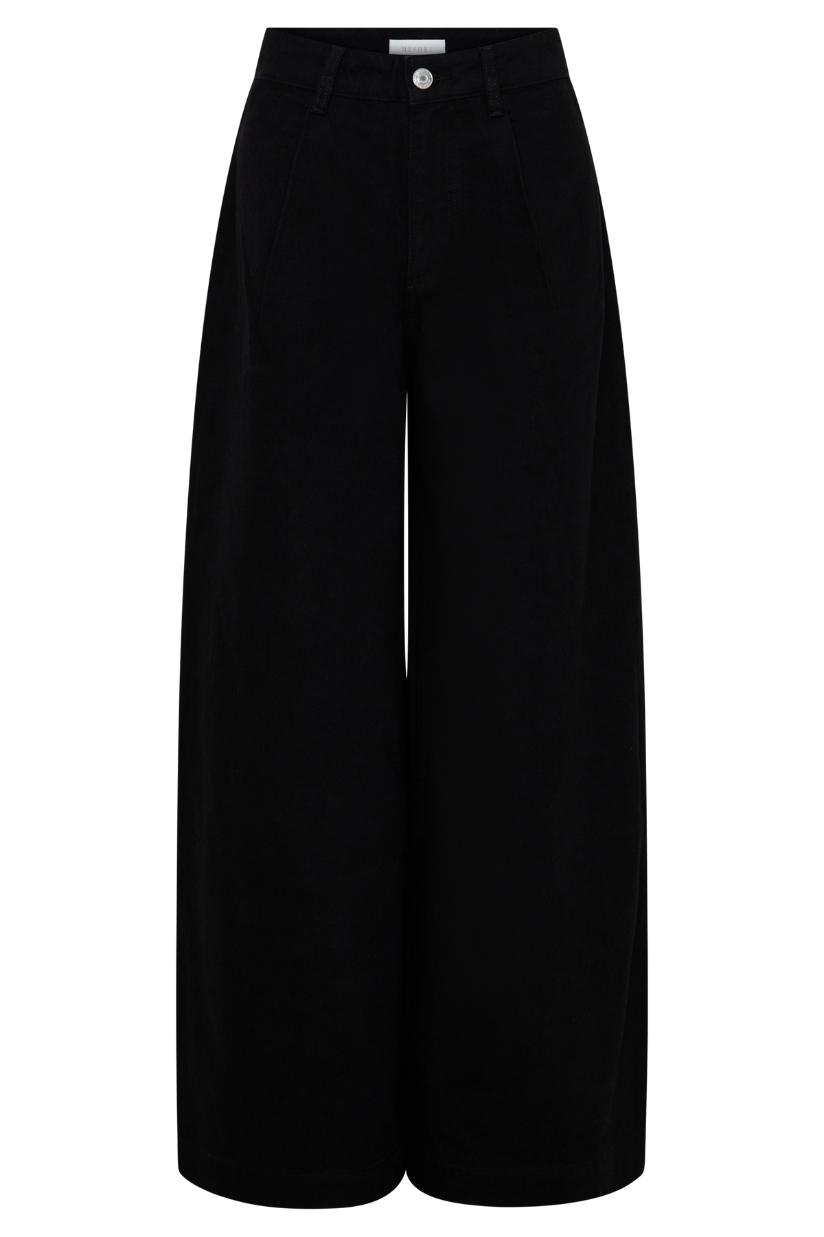 Bobby Oversized Jean With Front Pleat - Black