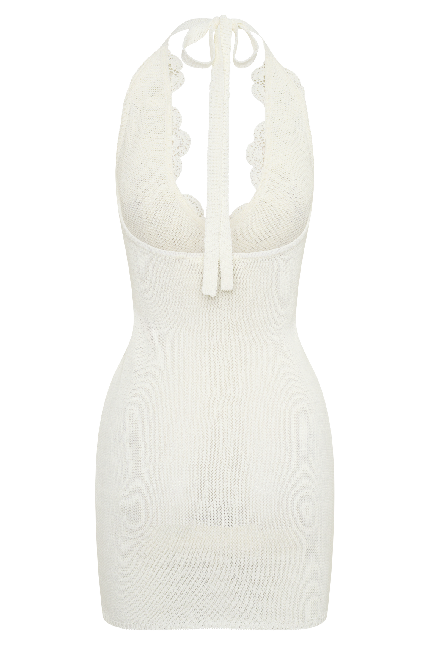 Bohdie Crochet Halter Mini Dress - Ivory