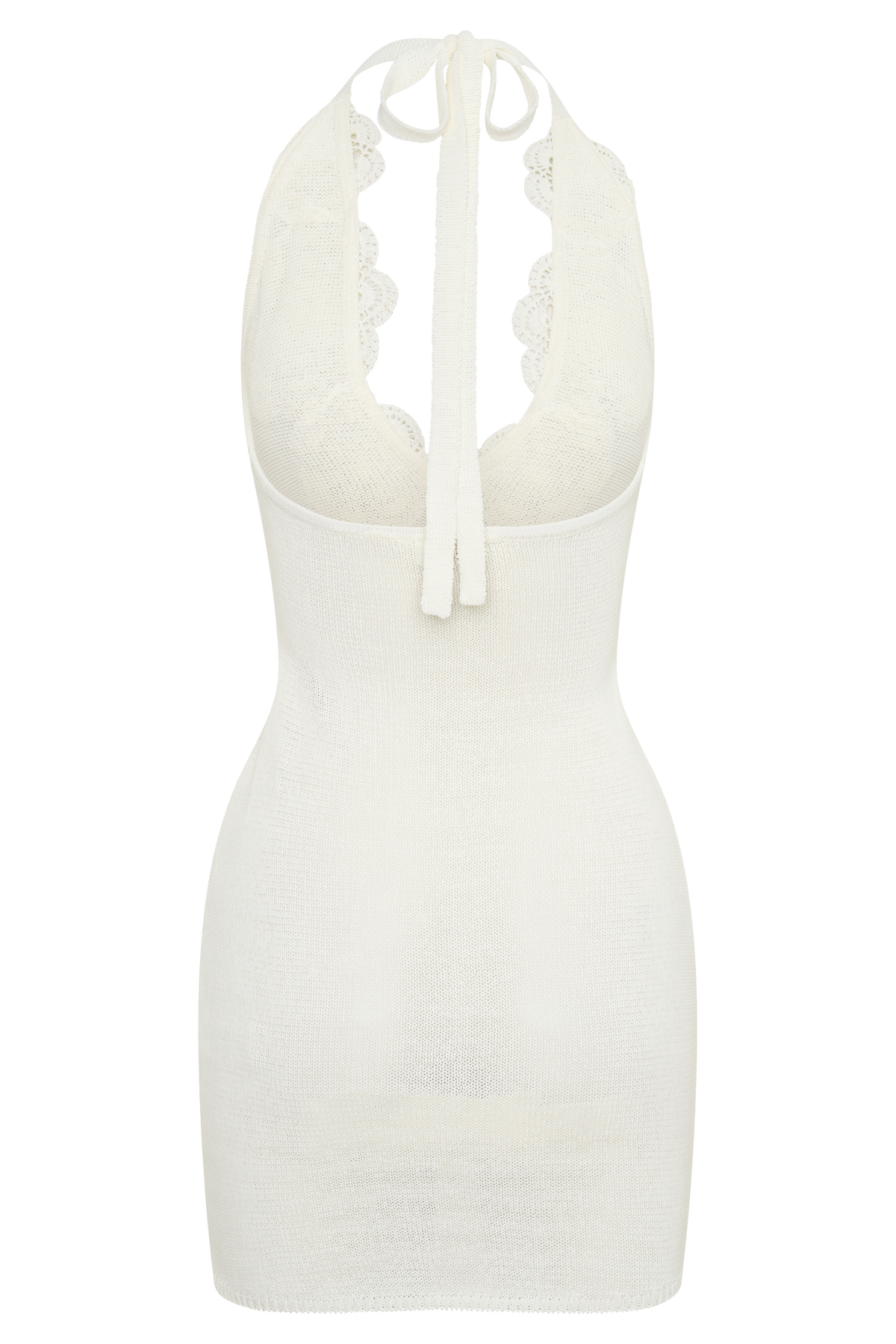 Bohdie Crochet Halter Mini Dress - Ivory