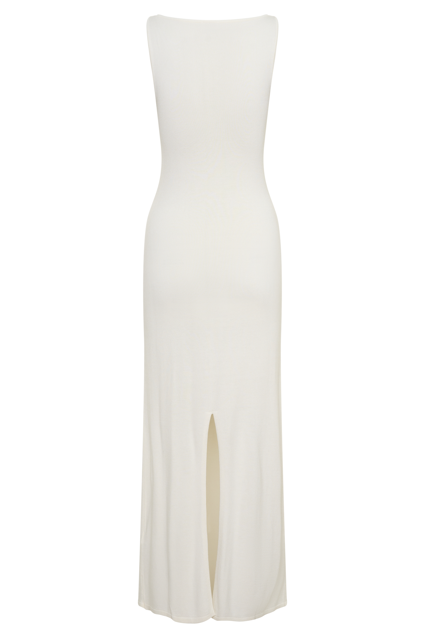 Boston Boat Neck Sleeveless Midi Dress - Ivory