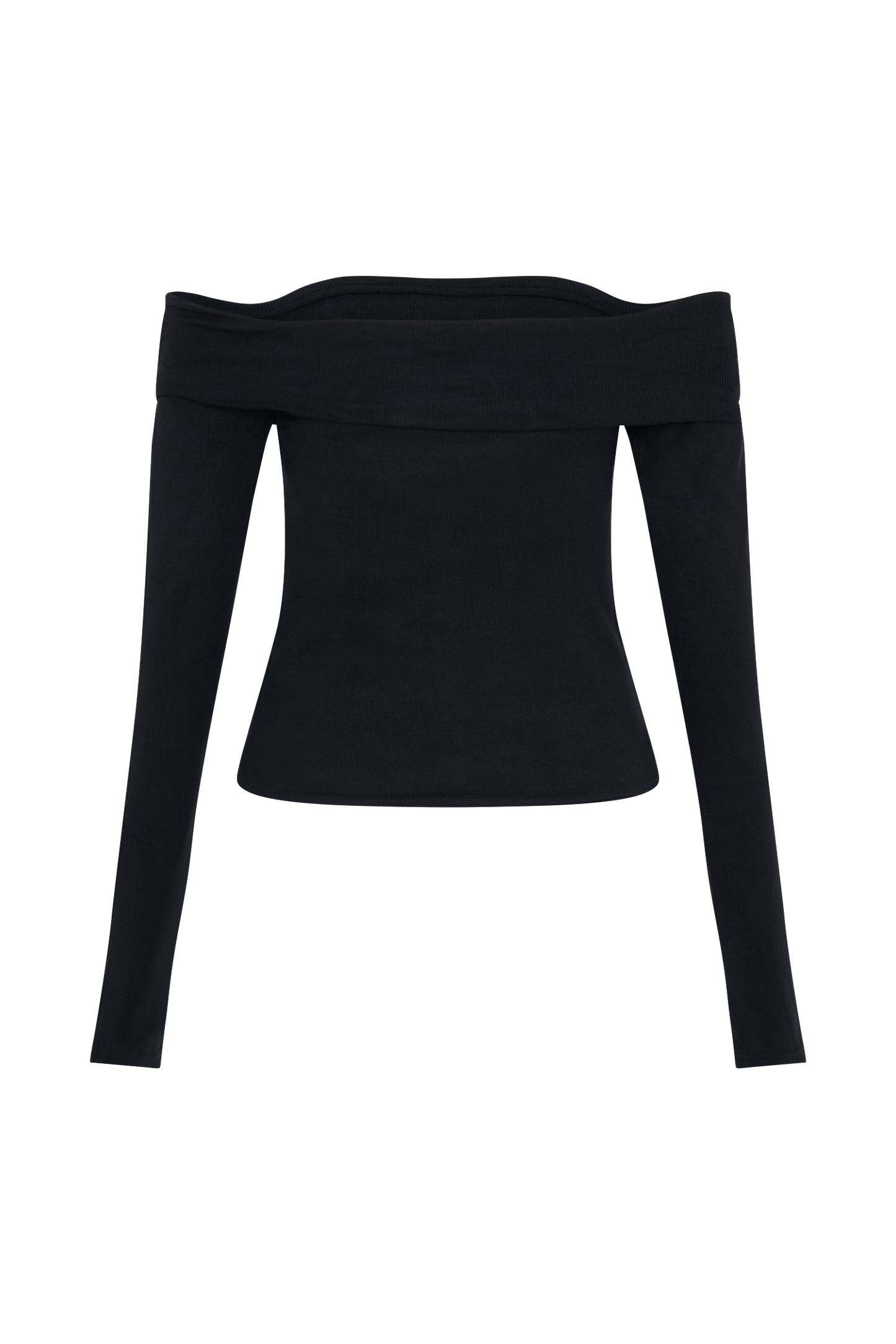 Briah Cut Out Modal Long Sleeve Top - Black