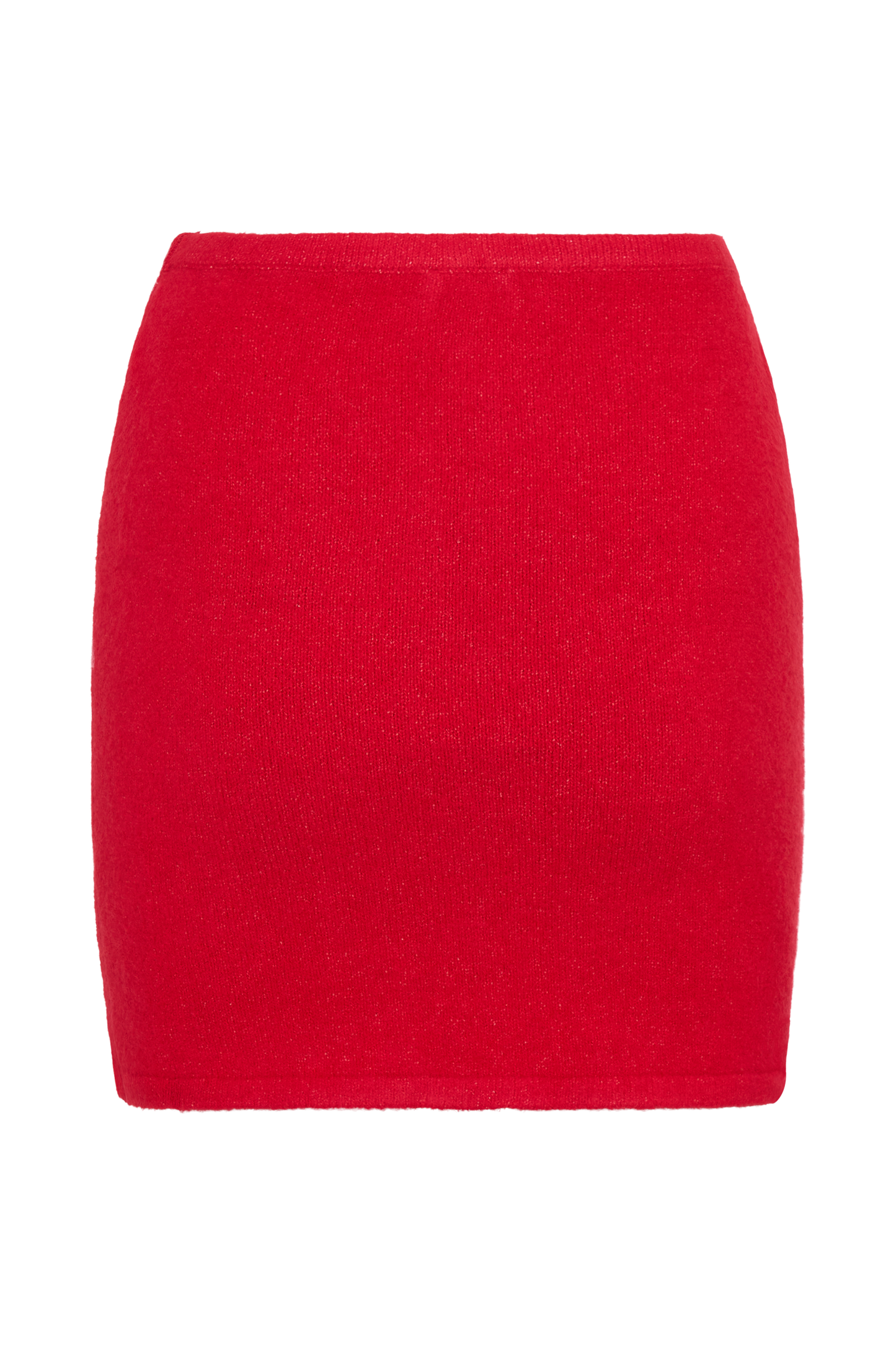 Brianne Knit Mini Skirt - Ruby