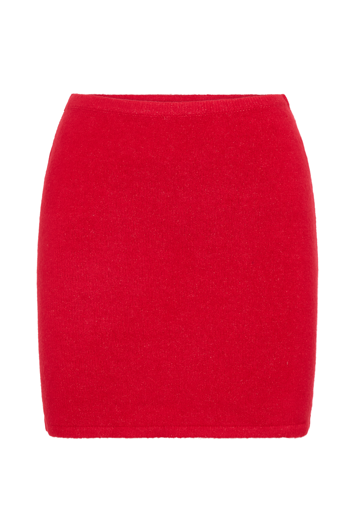 Brianne Knit Mini Skirt - Ruby