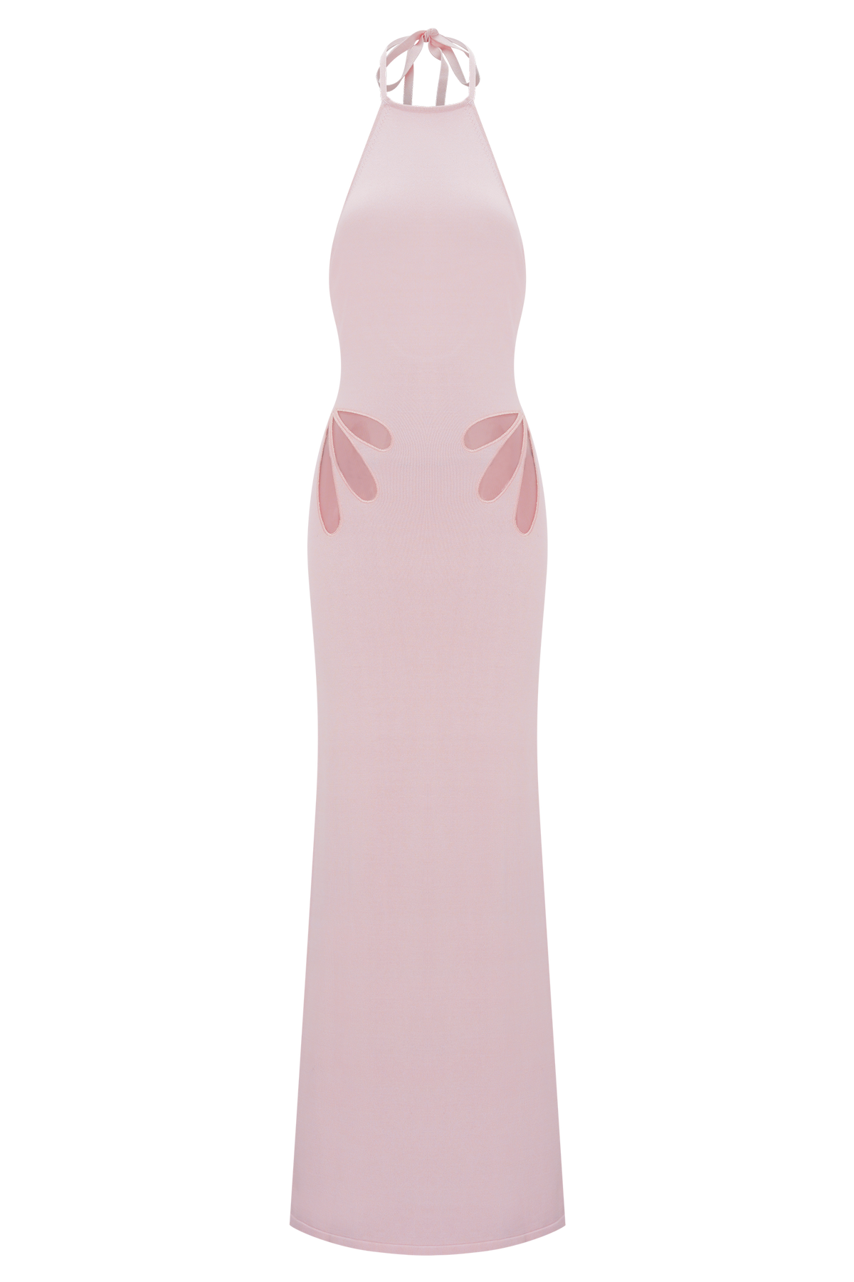 Brock Knit Halter Maxi Dress - Baby Pink