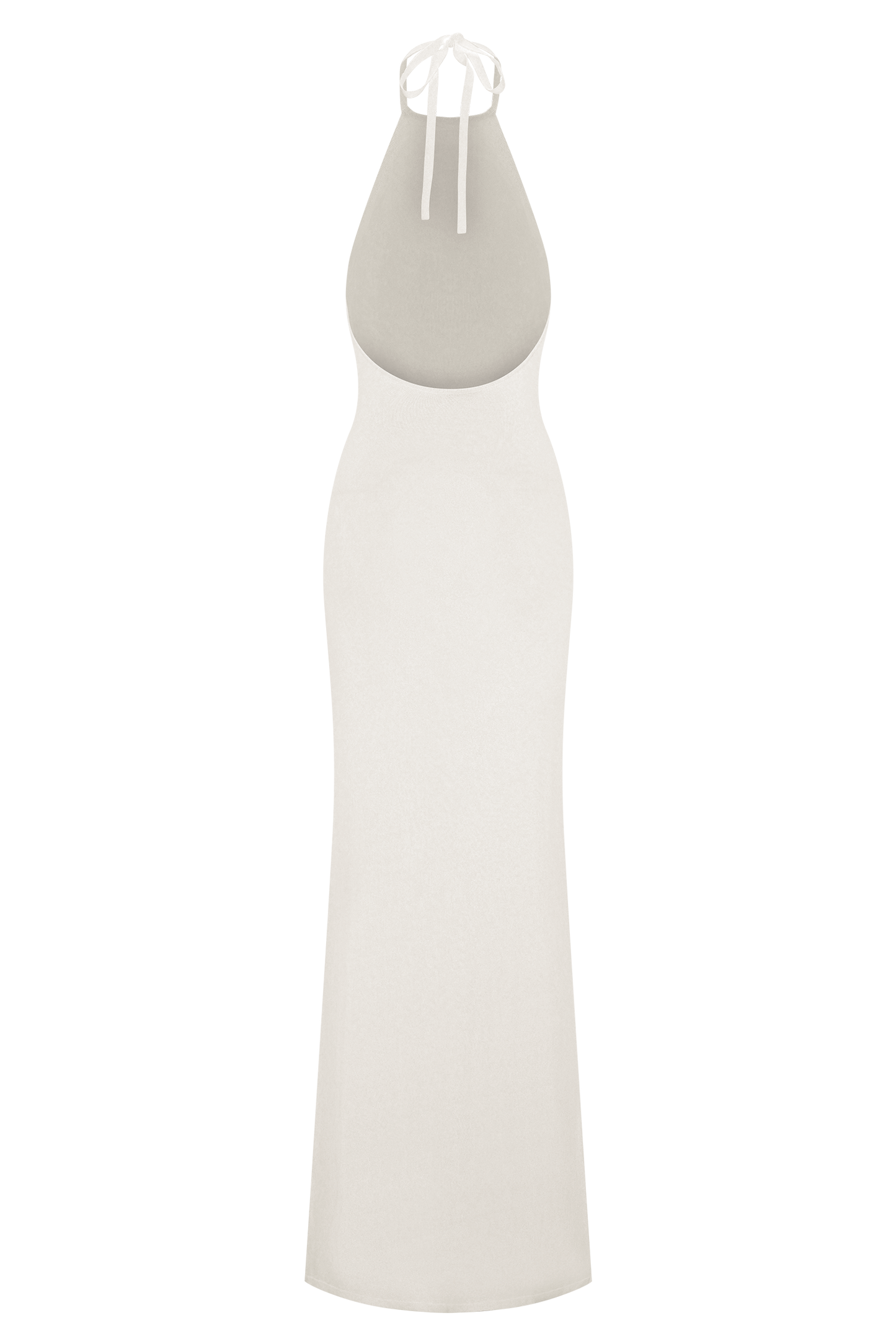 Brock Knit Halter Maxi Dress - White