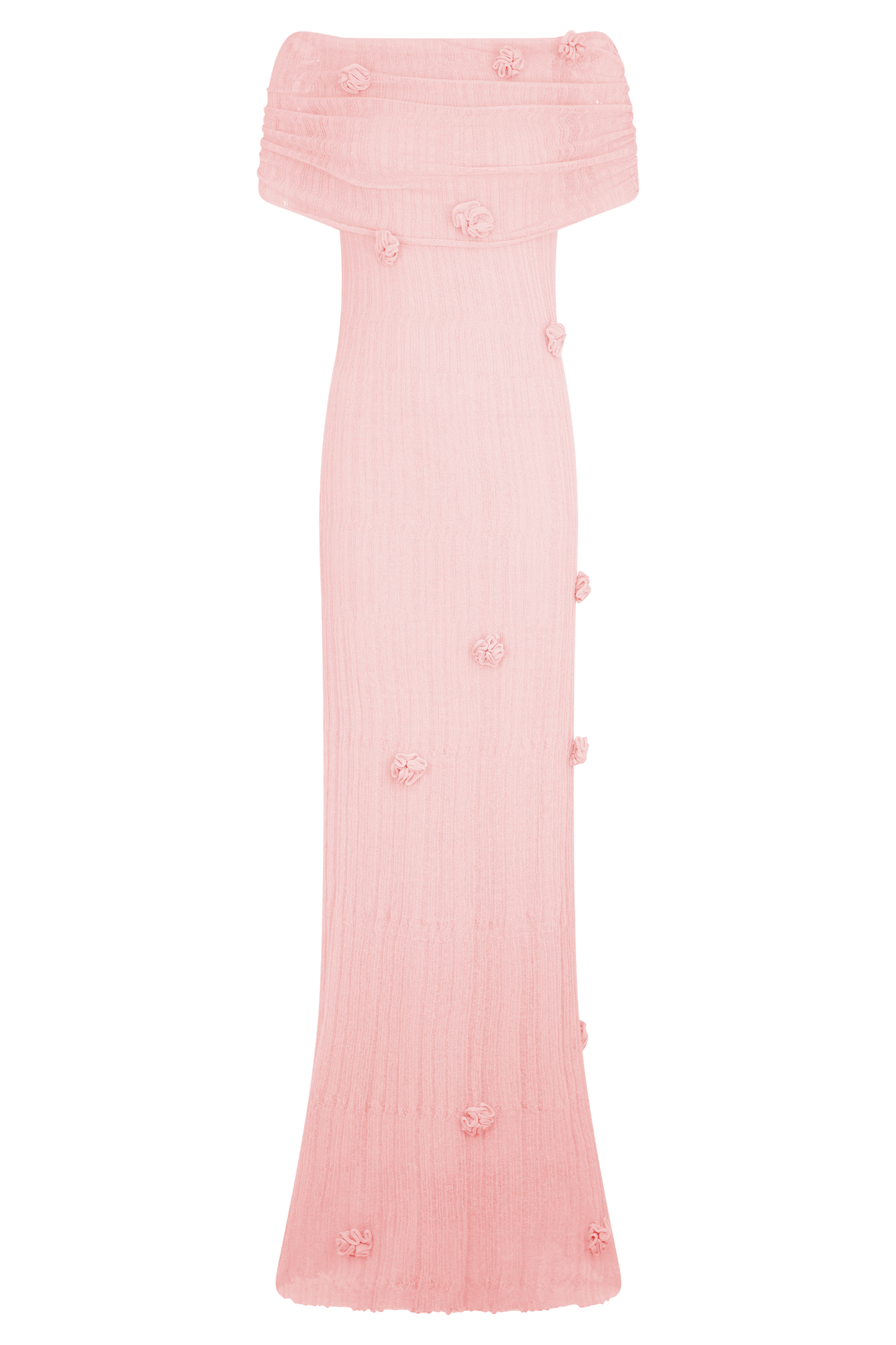Brynn Orchid Knit Maxi Dress - Pastel Pink