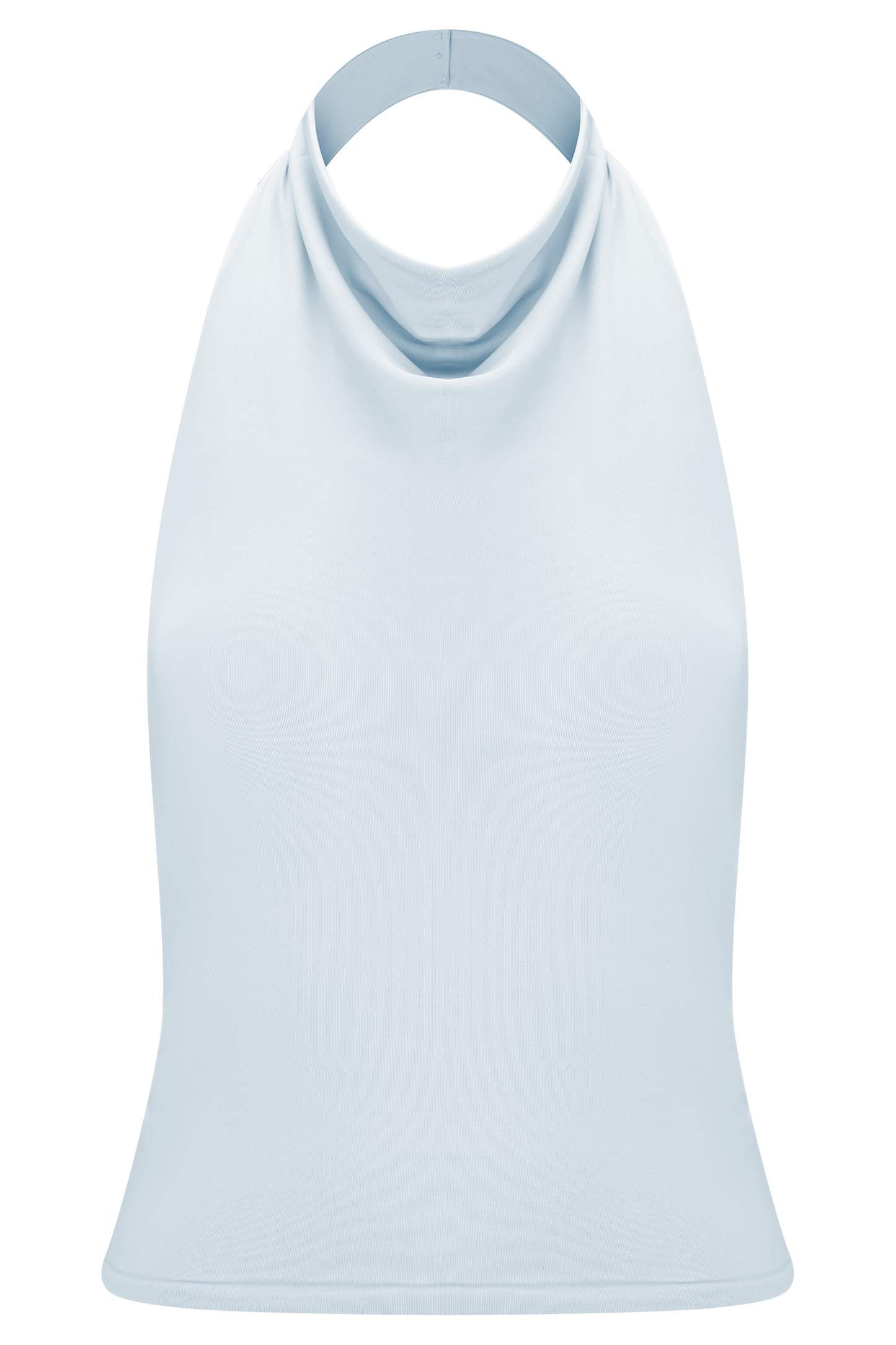 Calandra Slinky Halter Top With Hardware - Pale Blue