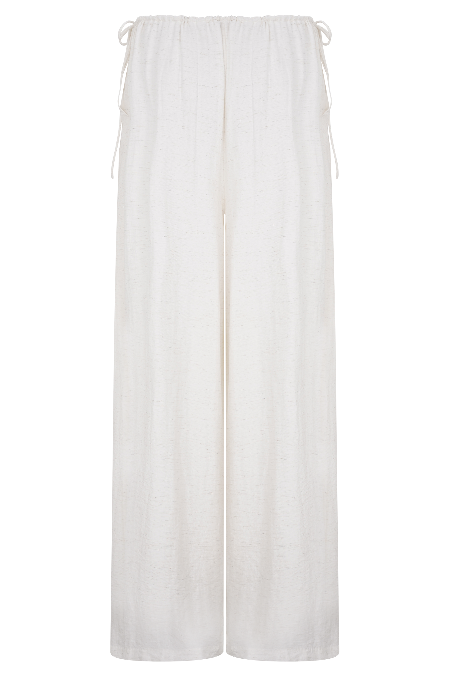 Callum Drawstring Straight Leg Pants - White #8