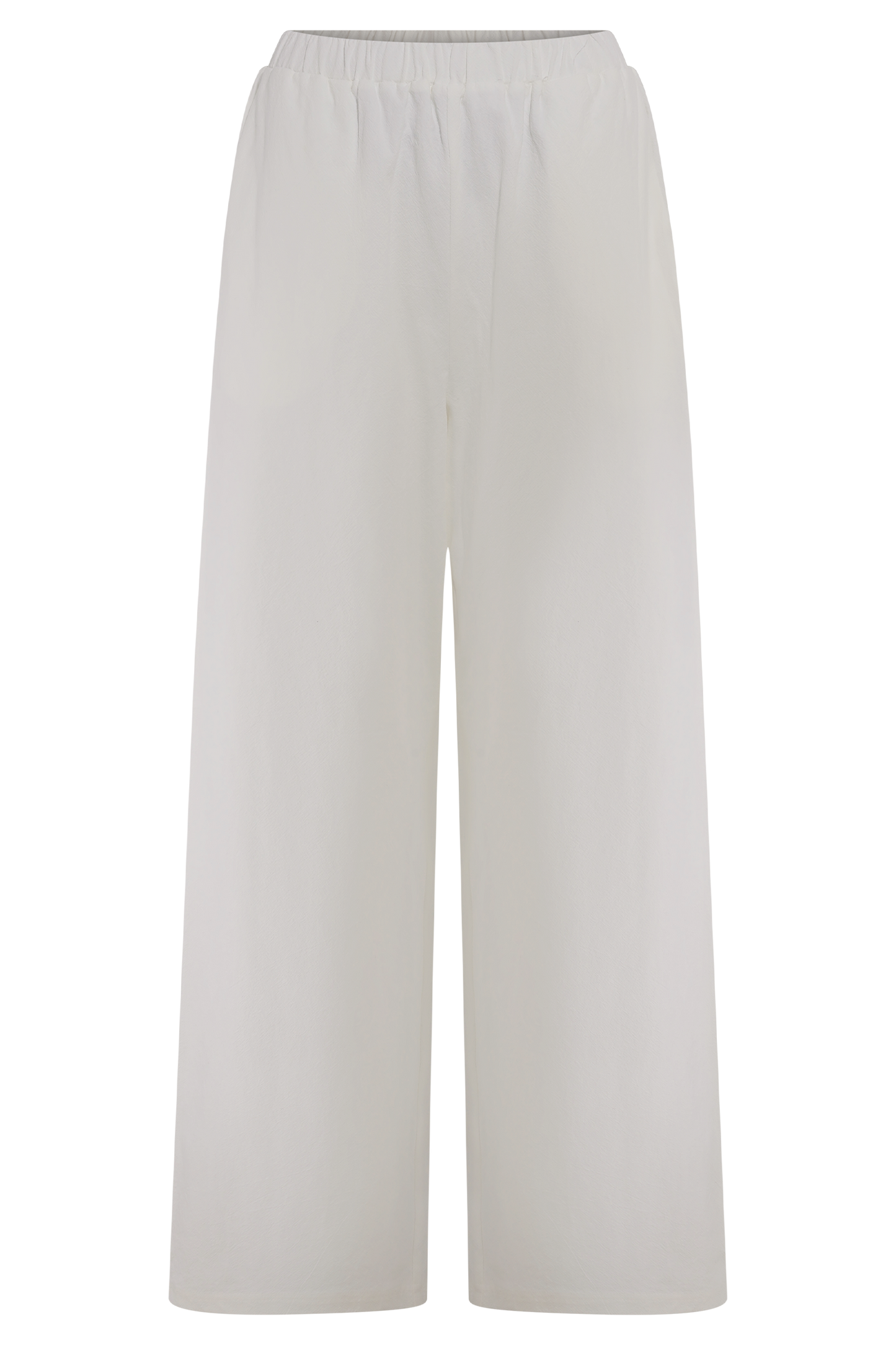 Campbell Cotton Wide Leg Pants - White