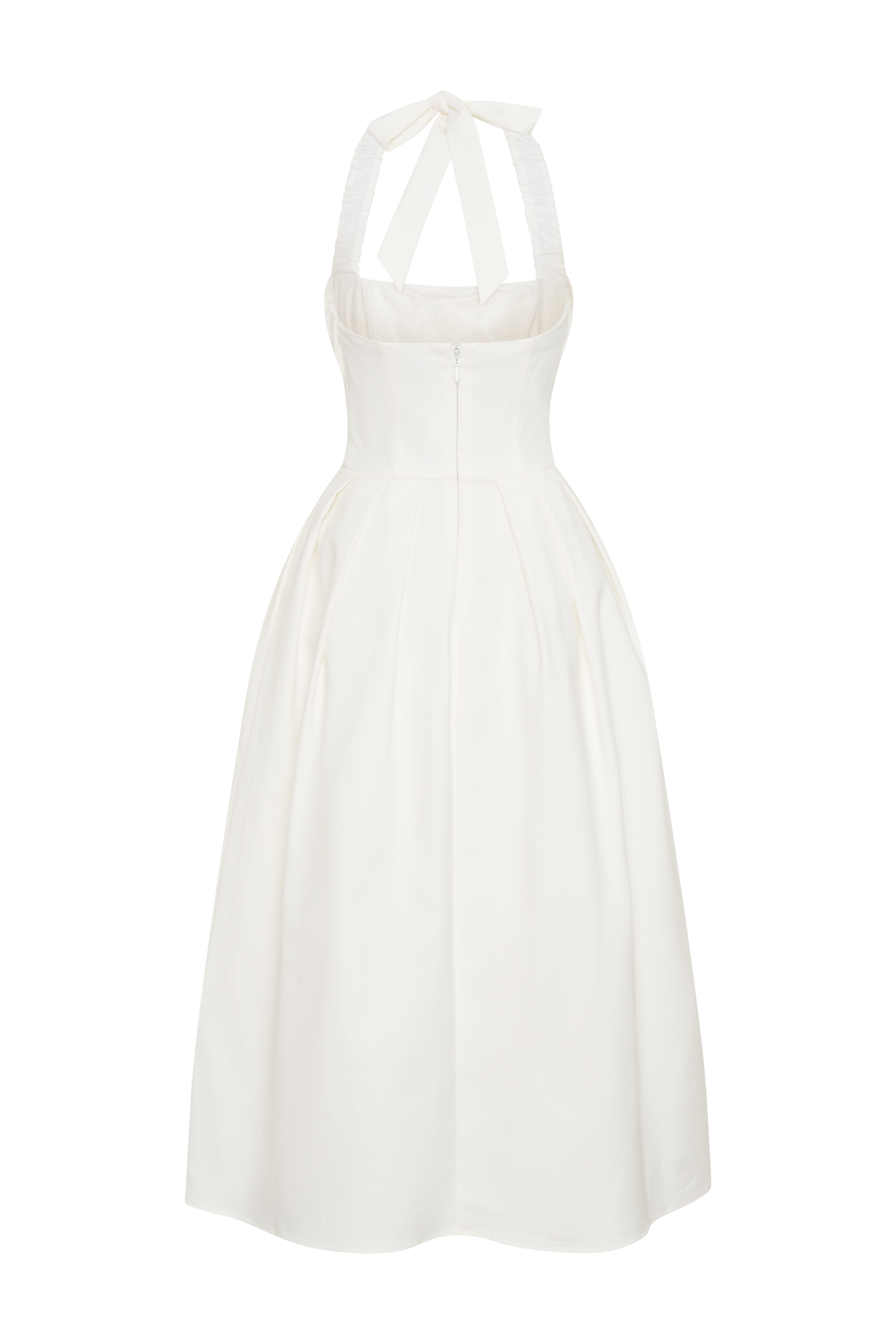 Candy Halter Midi Dress - White #6