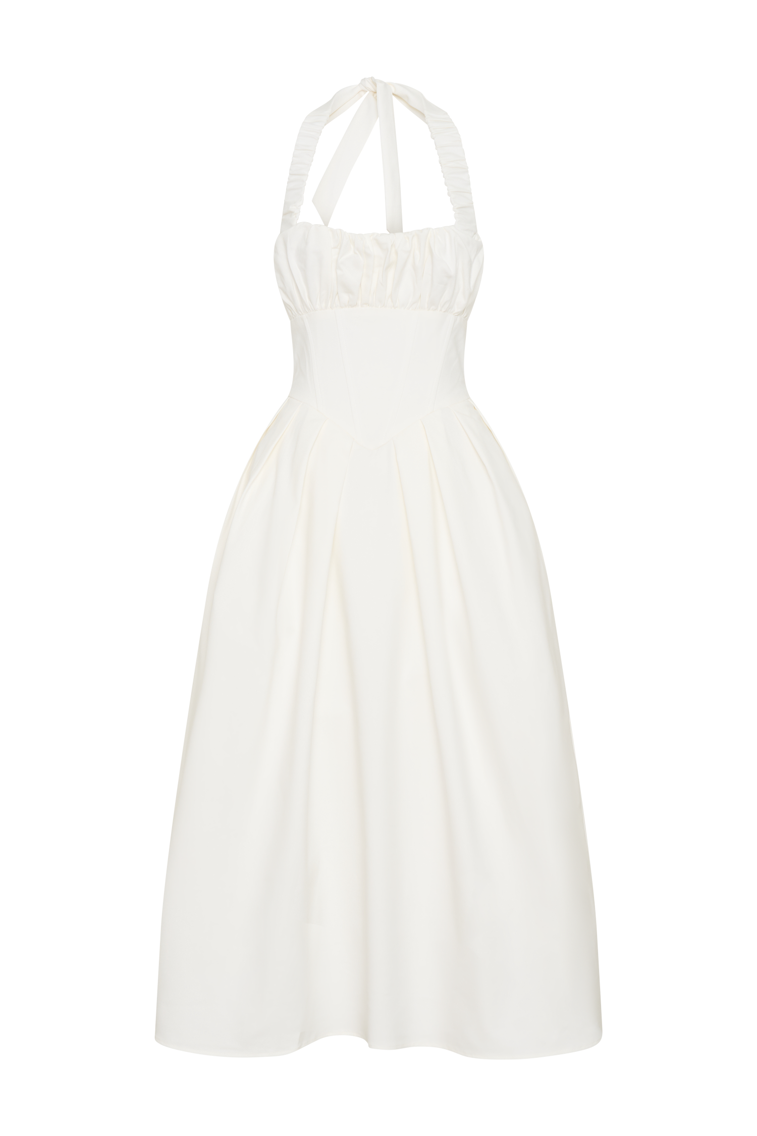 Candy Halter Midi Dress - White #7