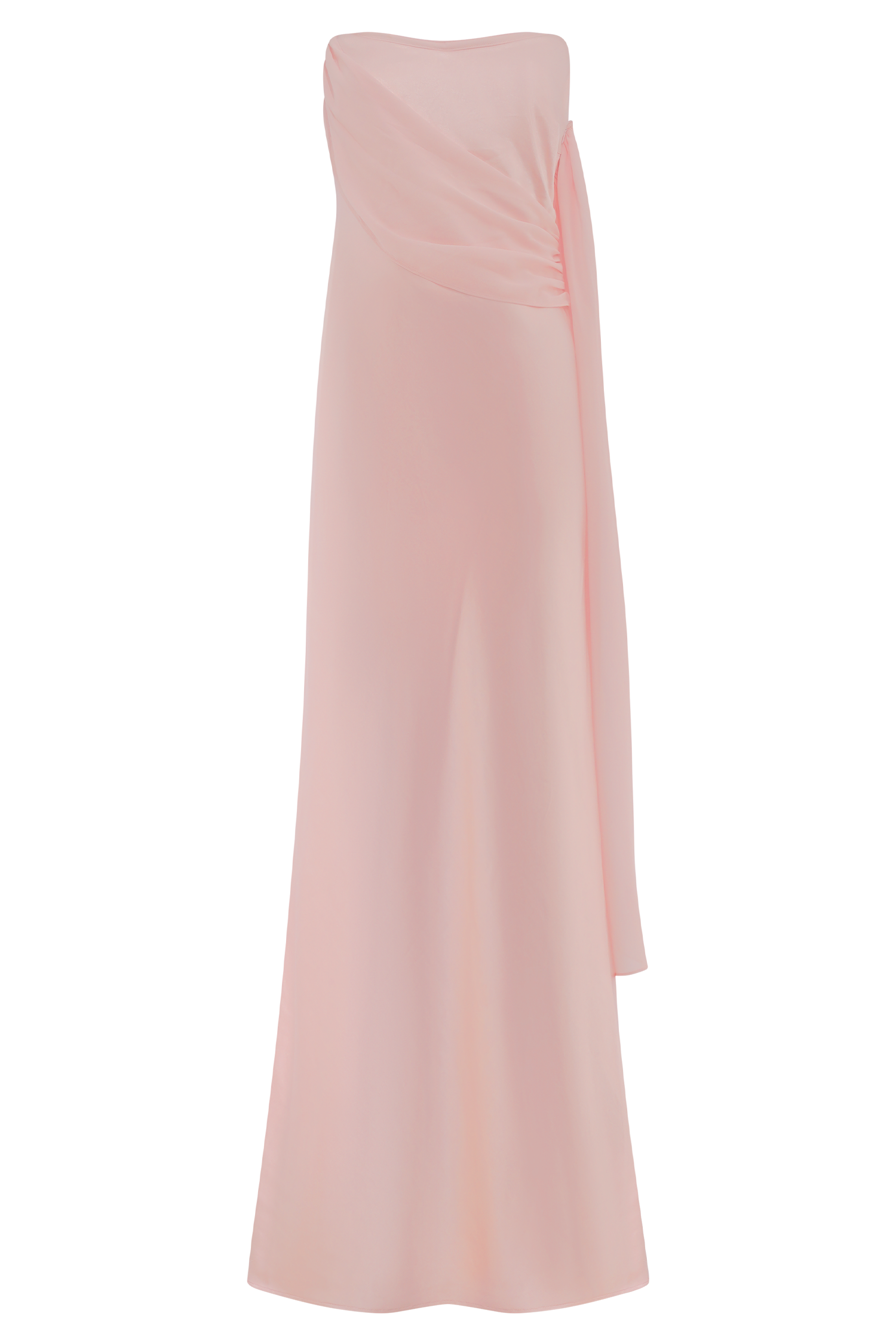 Carah Satin And Chiffon Maxi Dress - Pale Pink #7