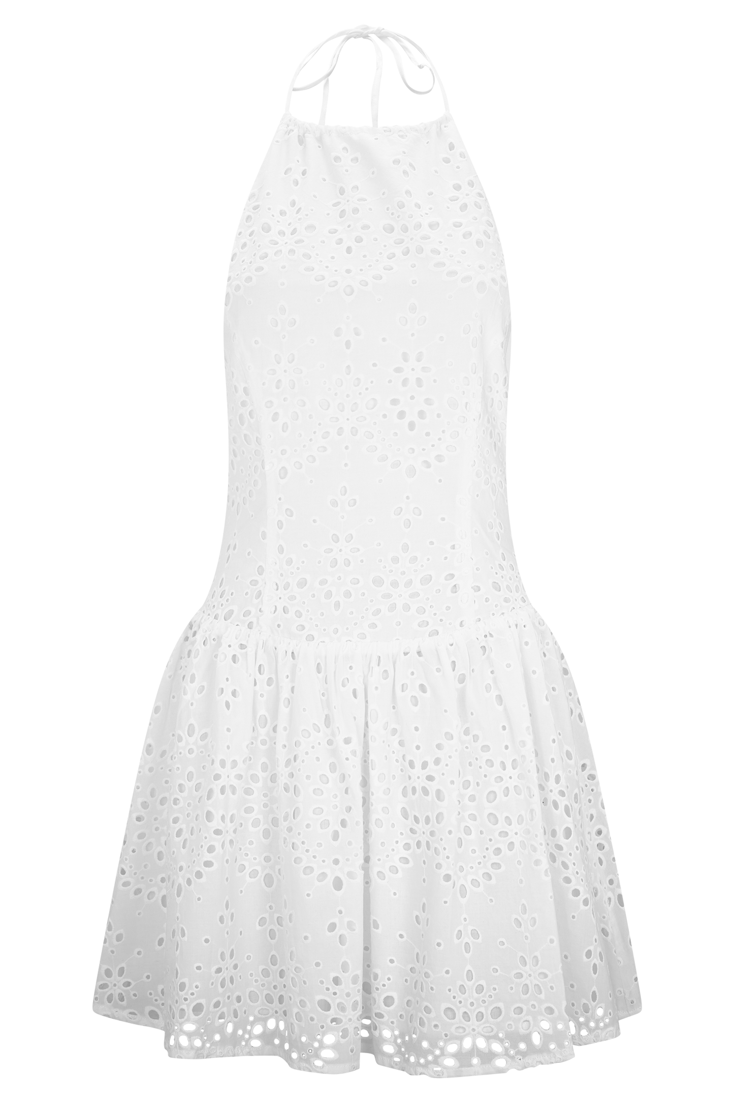 Carlina Broderie Mini Dress - White
