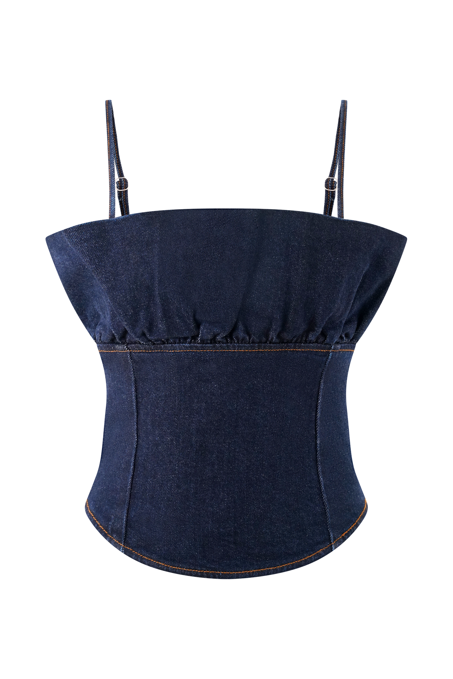 Cecilia Denim Frill Corset - Indigo Blue #9
