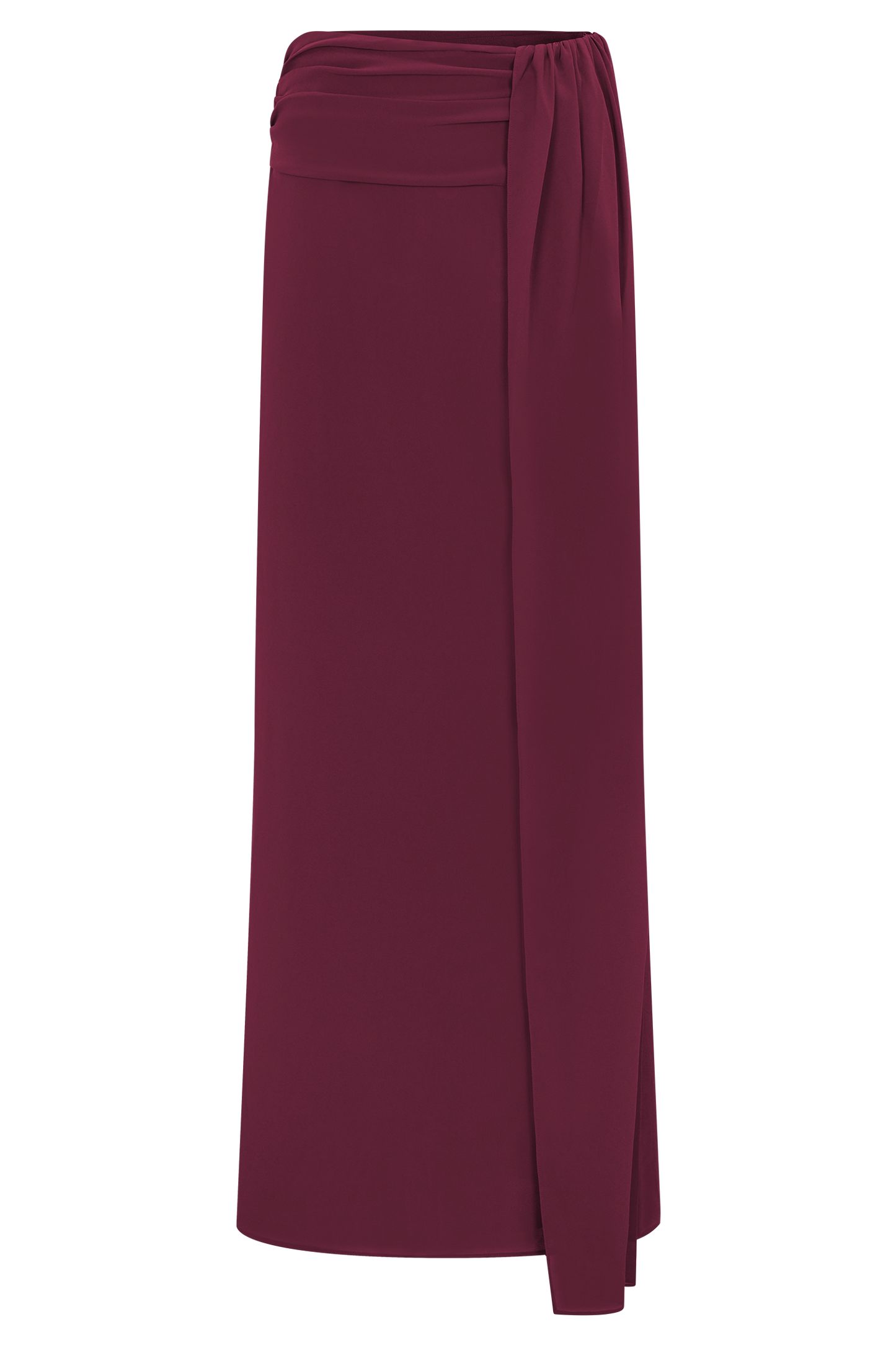 Celina Chiffon Overlay Maxi Skirt - Cherry Red