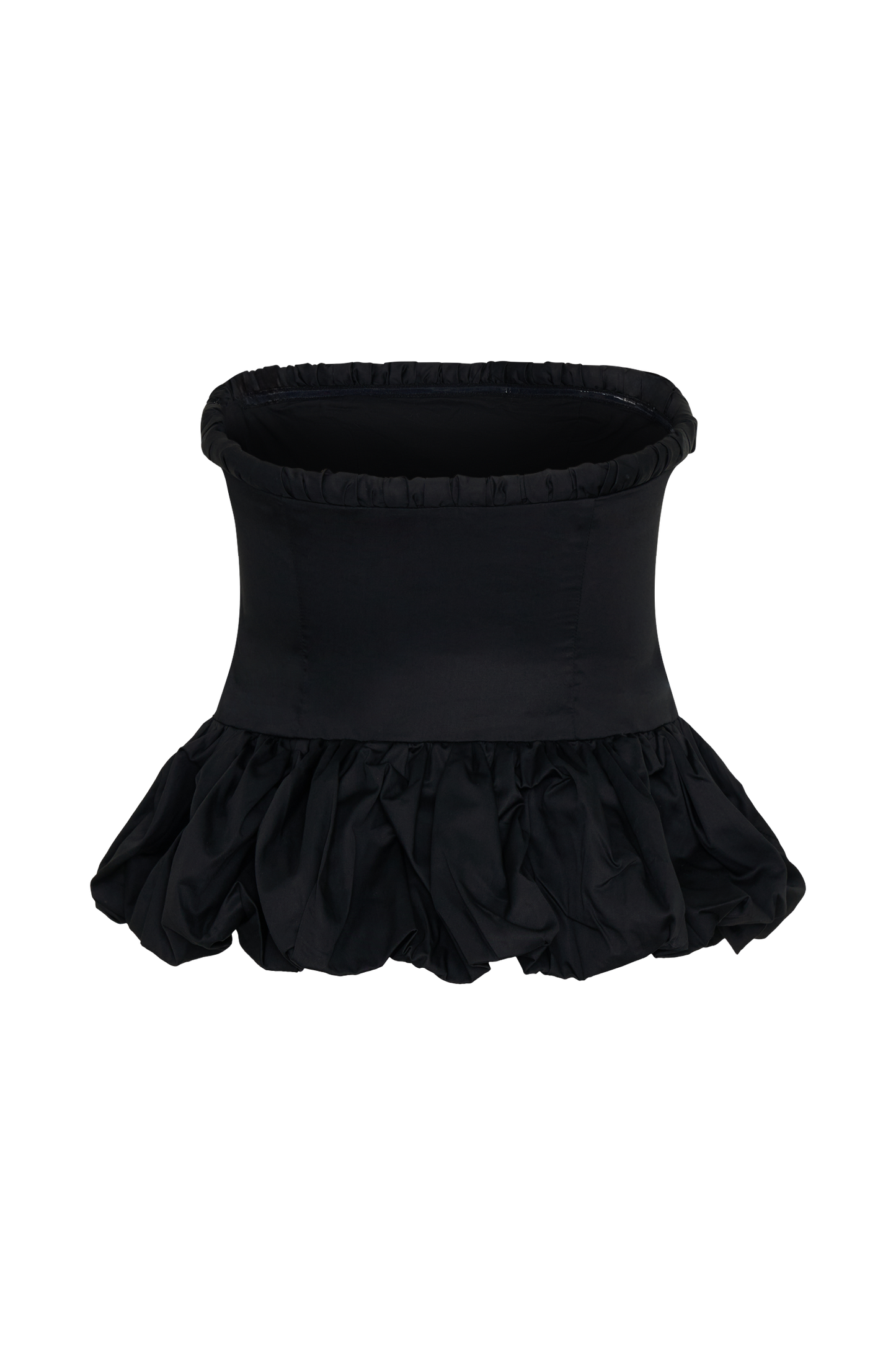 Cora Ruched Strapless Top - Black