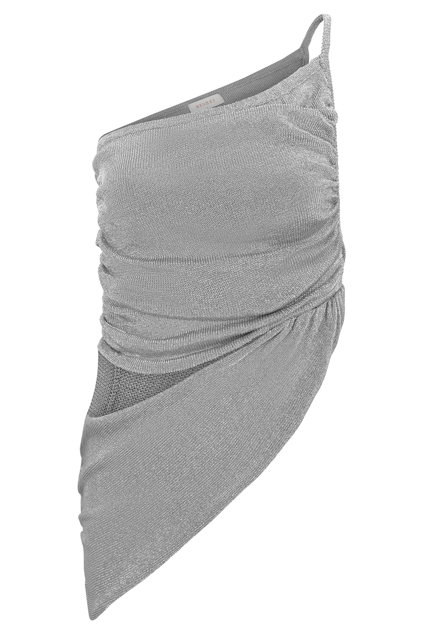 Corah Lurex Drape Knit Top - Silver