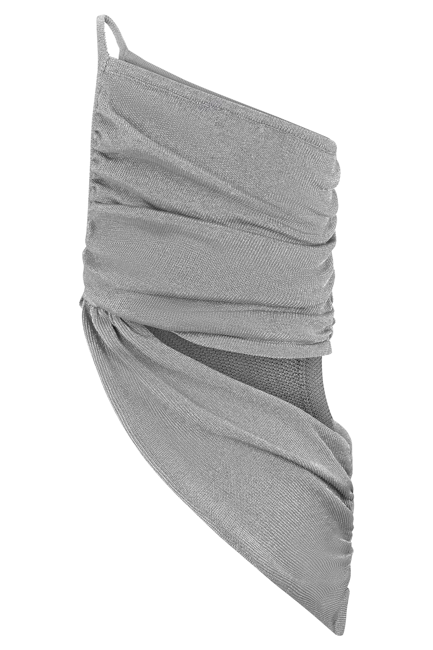 Corah Lurex Drape Knit Top - Silver