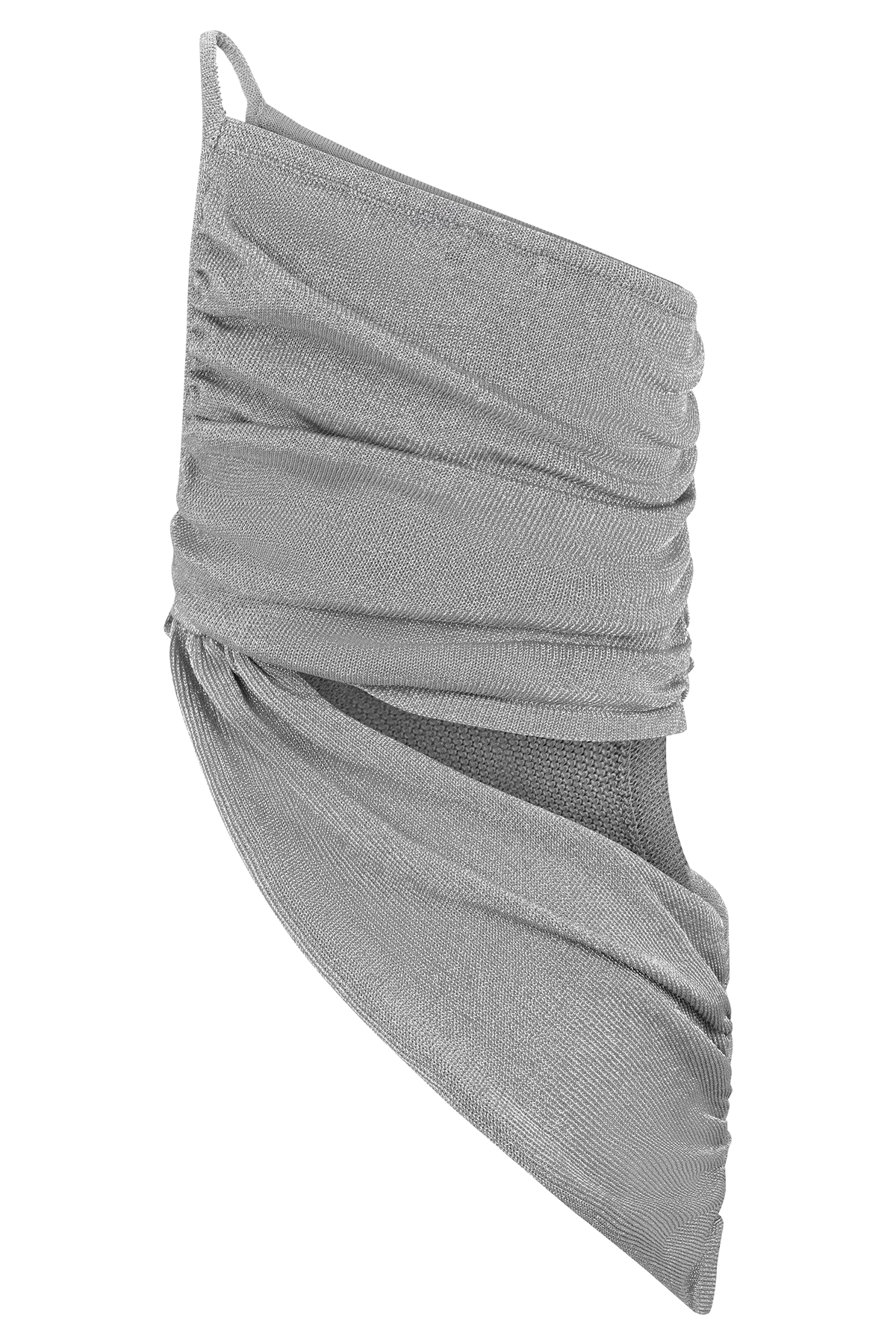 Corah Lurex Drape Knit Top - Silver