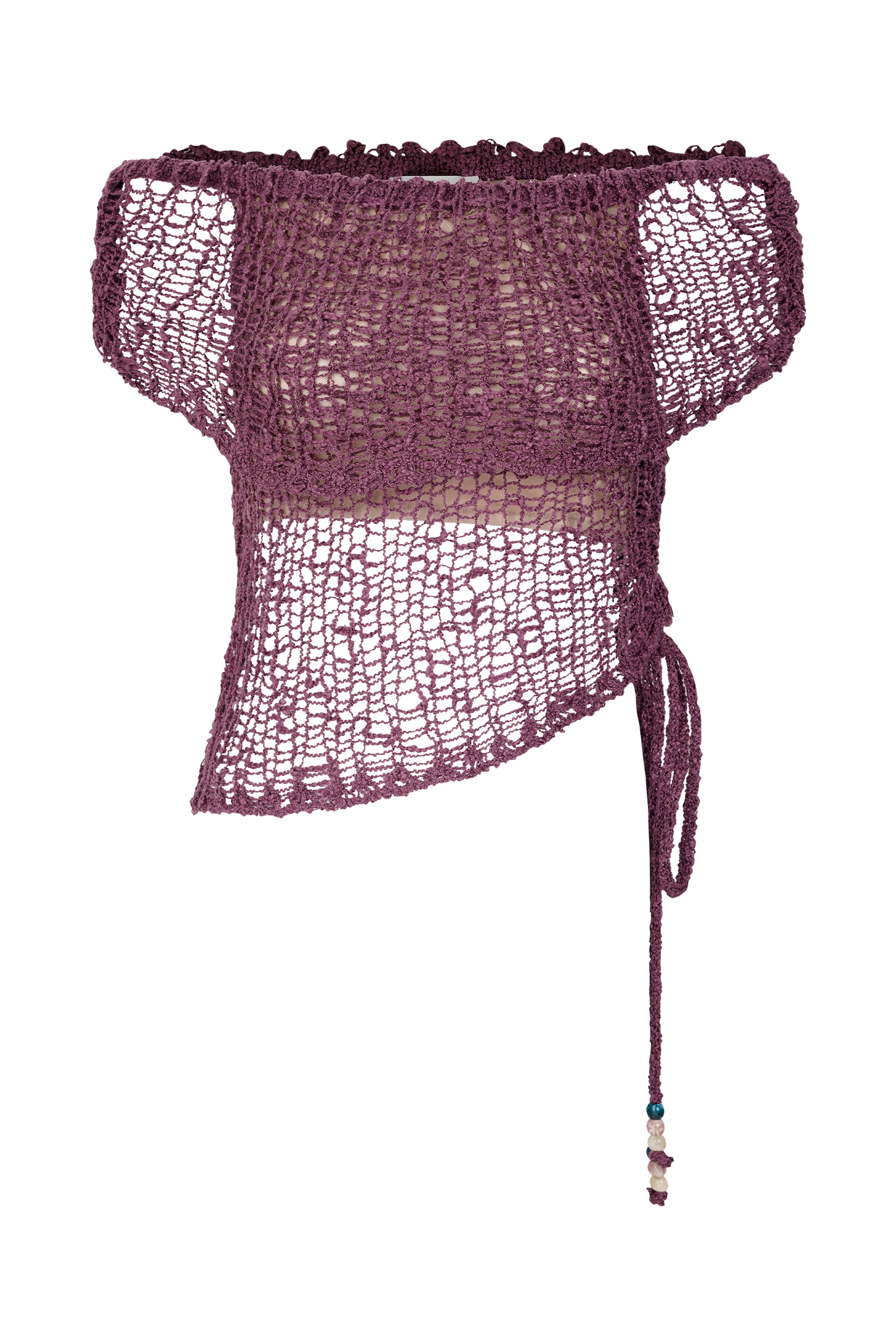 Cordelia Off Shoulder Knit Top - Mauve