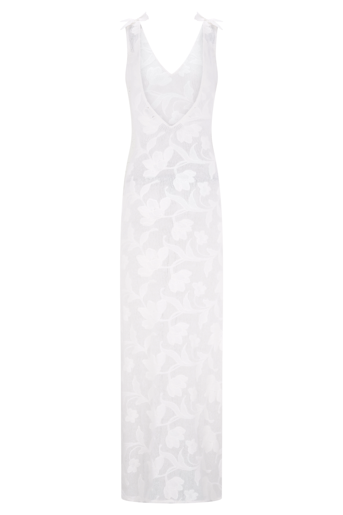 Cornelia Floral Sheer Maxi Dress - Ivory
