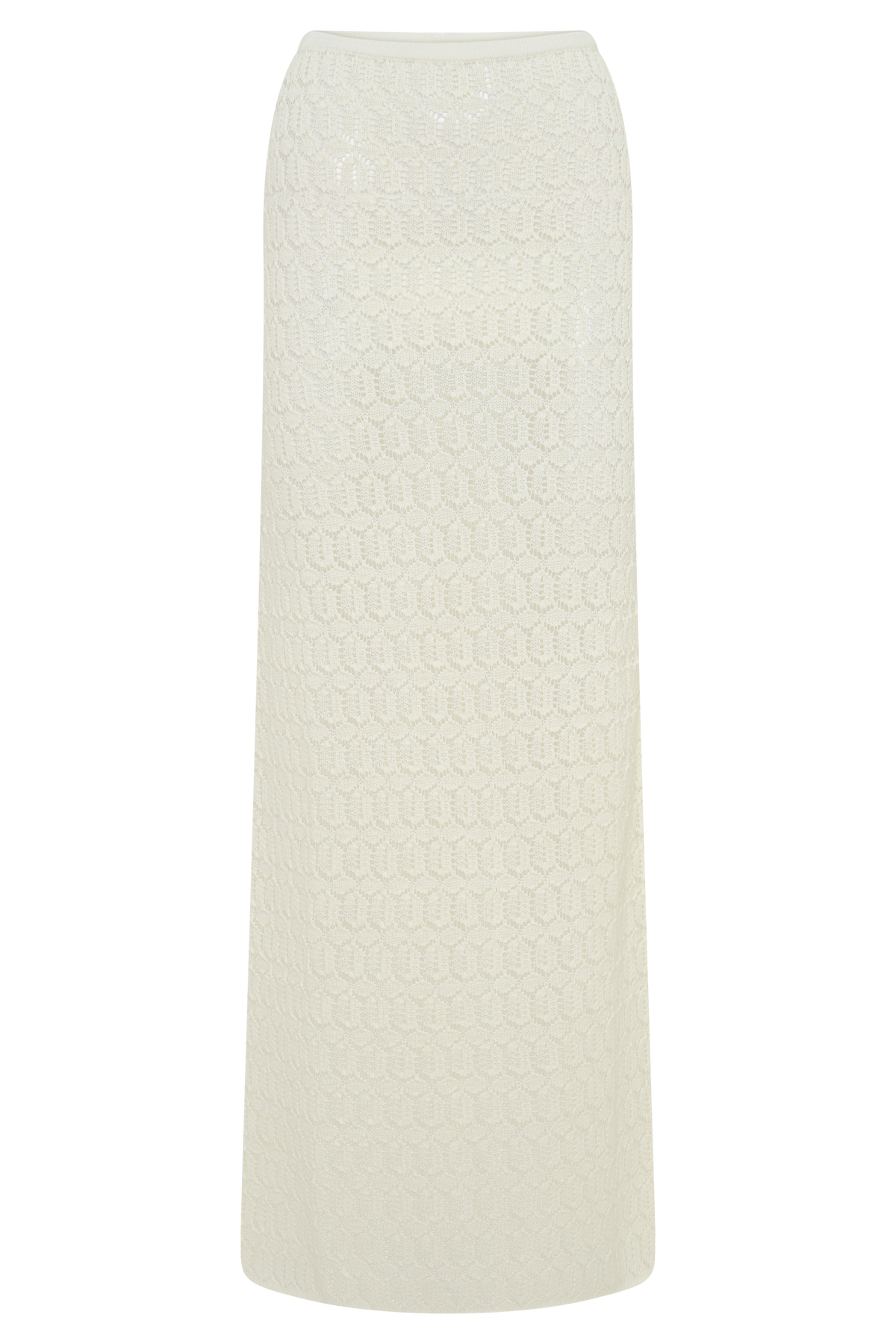 Courtney Crochet Knit Maxi Skirt - Ivory