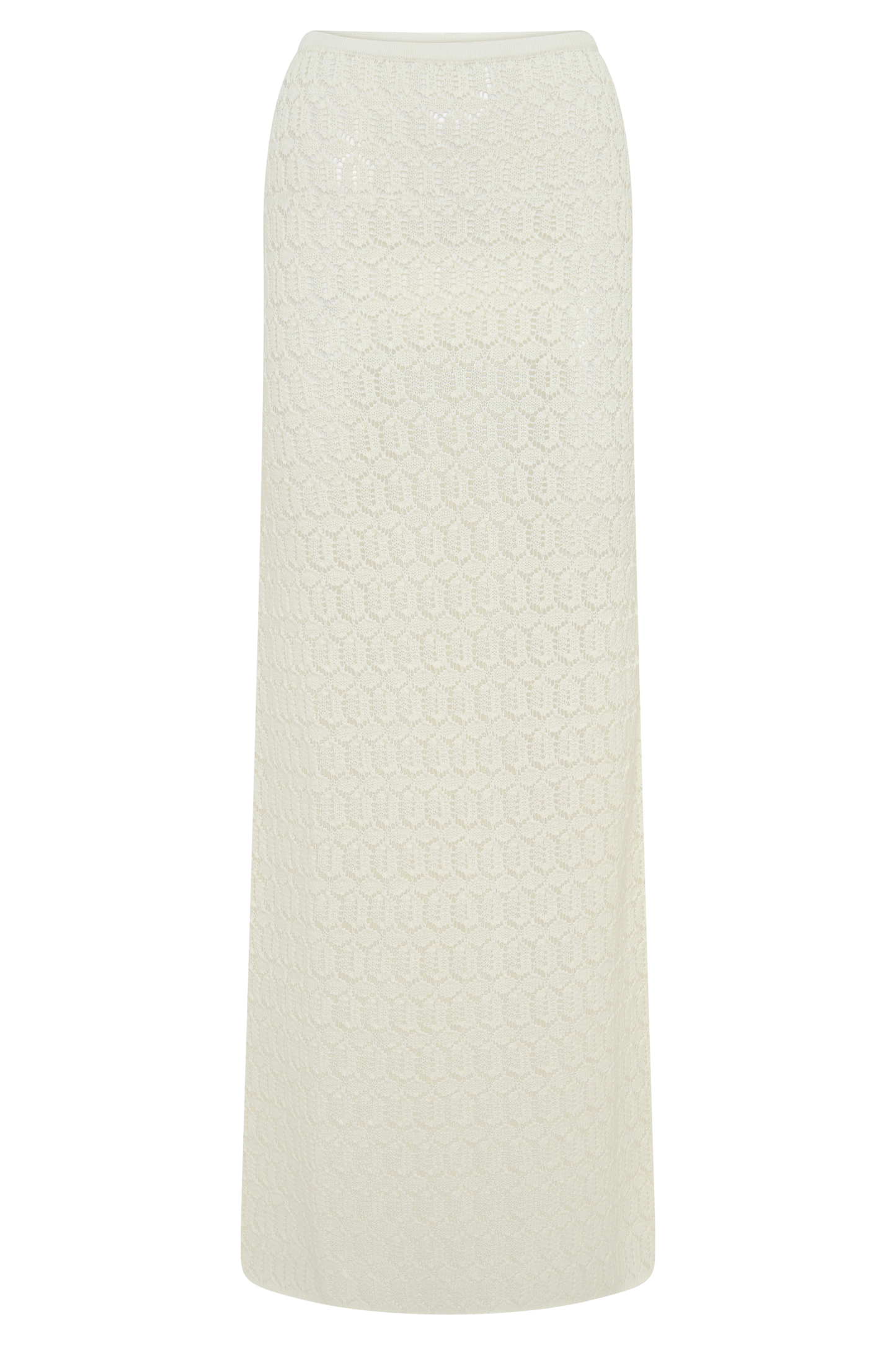 Courtney Crochet Knit Maxi Skirt - Ivory