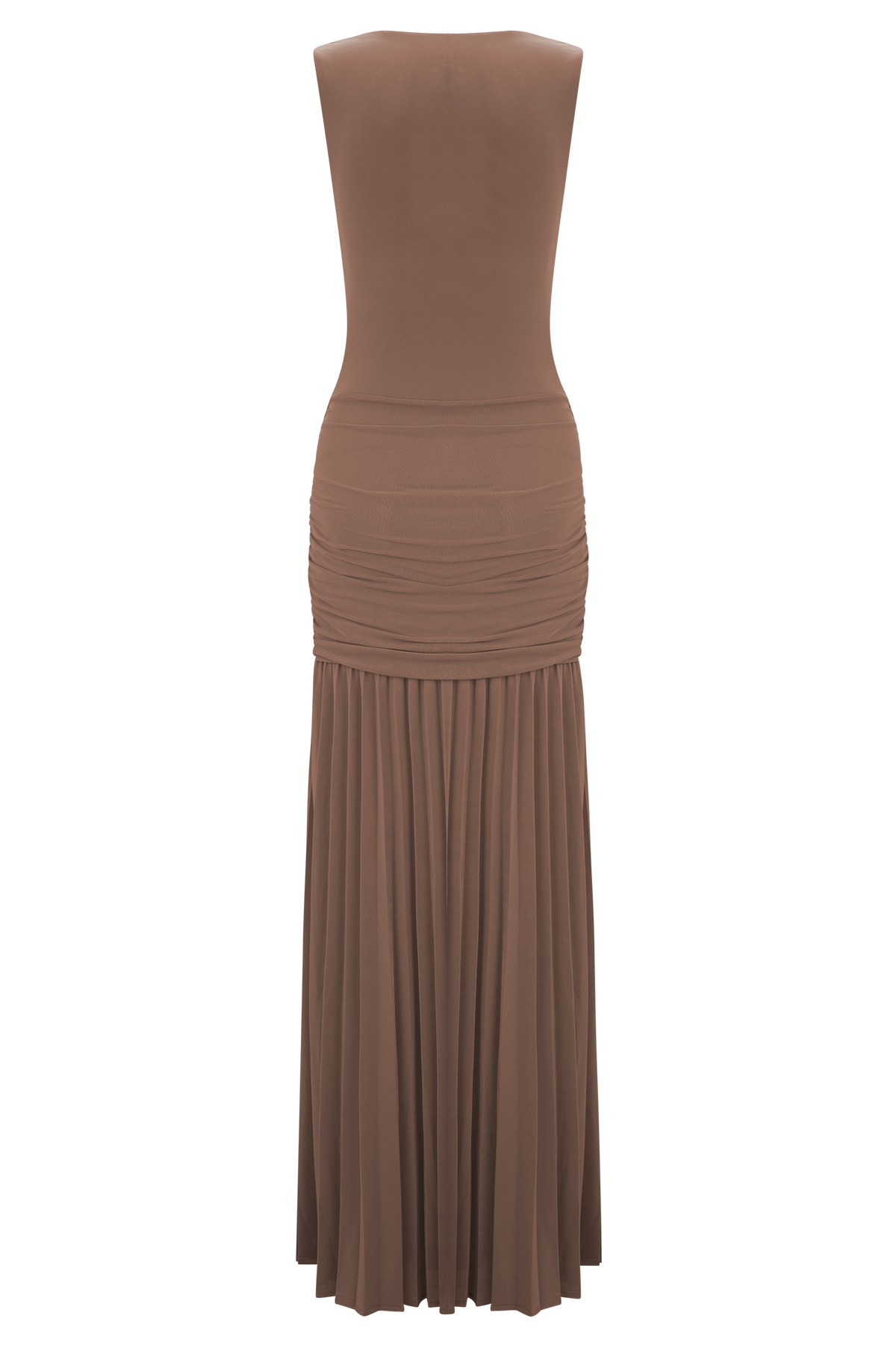 Dania Cowl Neck Slinky Maxi Dress - Mocha Mousse