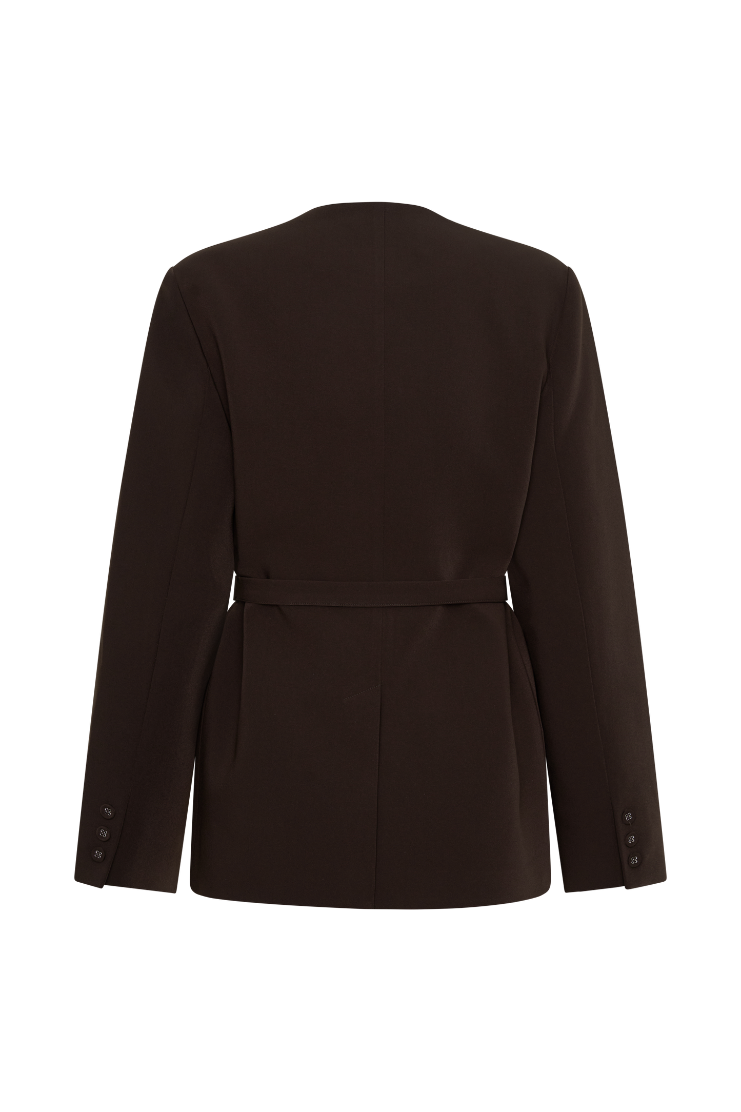 Darcie Drop Shoulder Suiting Blazer - Dark Chocolate