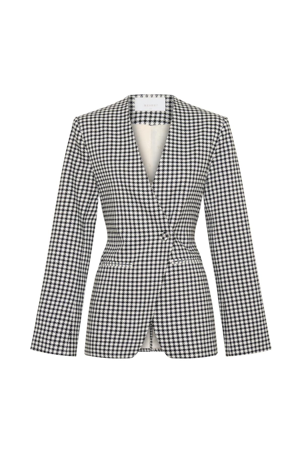 Darcie Drop Shoulder Suiting Blazer - Houndstooth